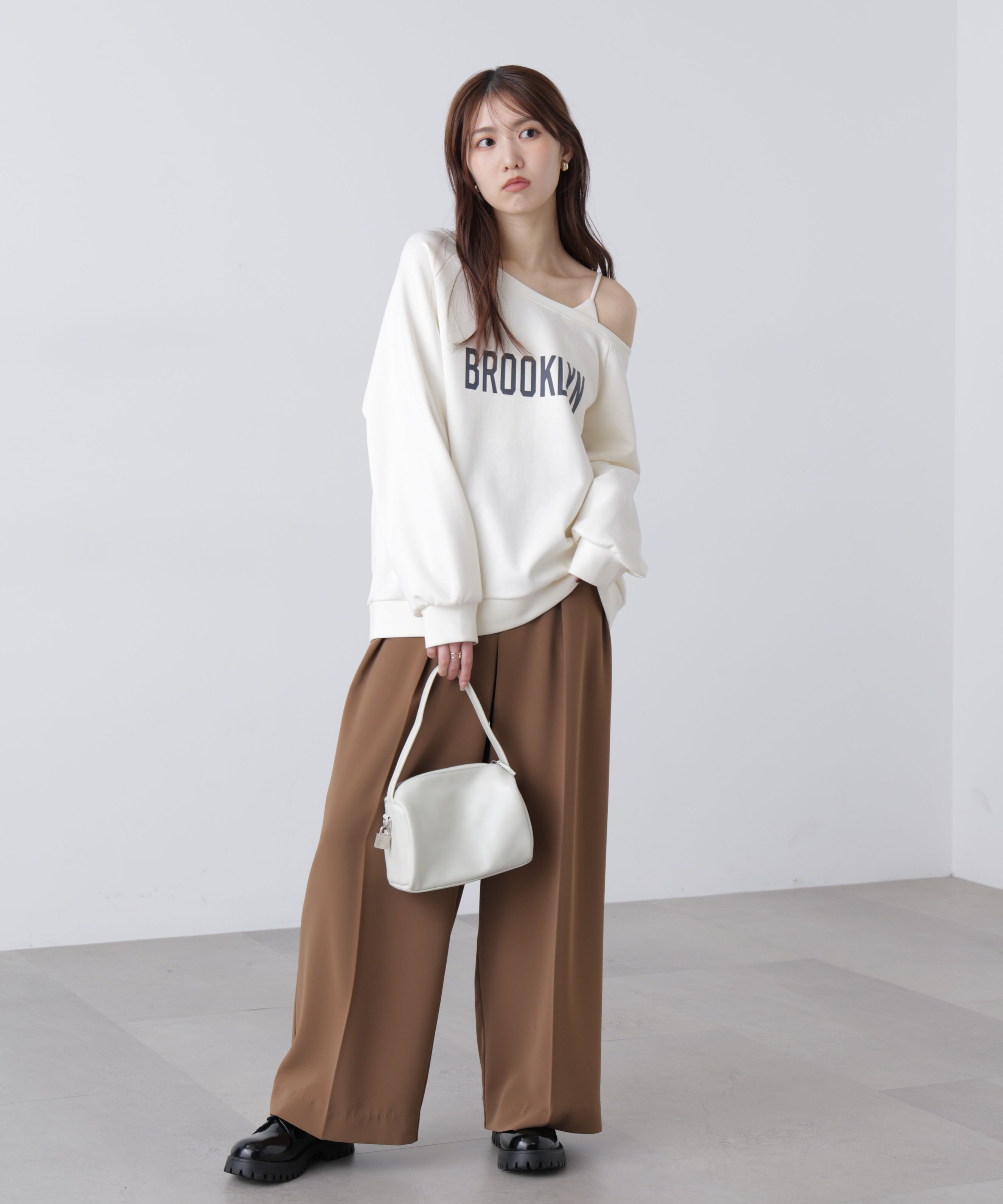  「ワンショルロゴプリントスウェット」|Tシャツ・カットソー|