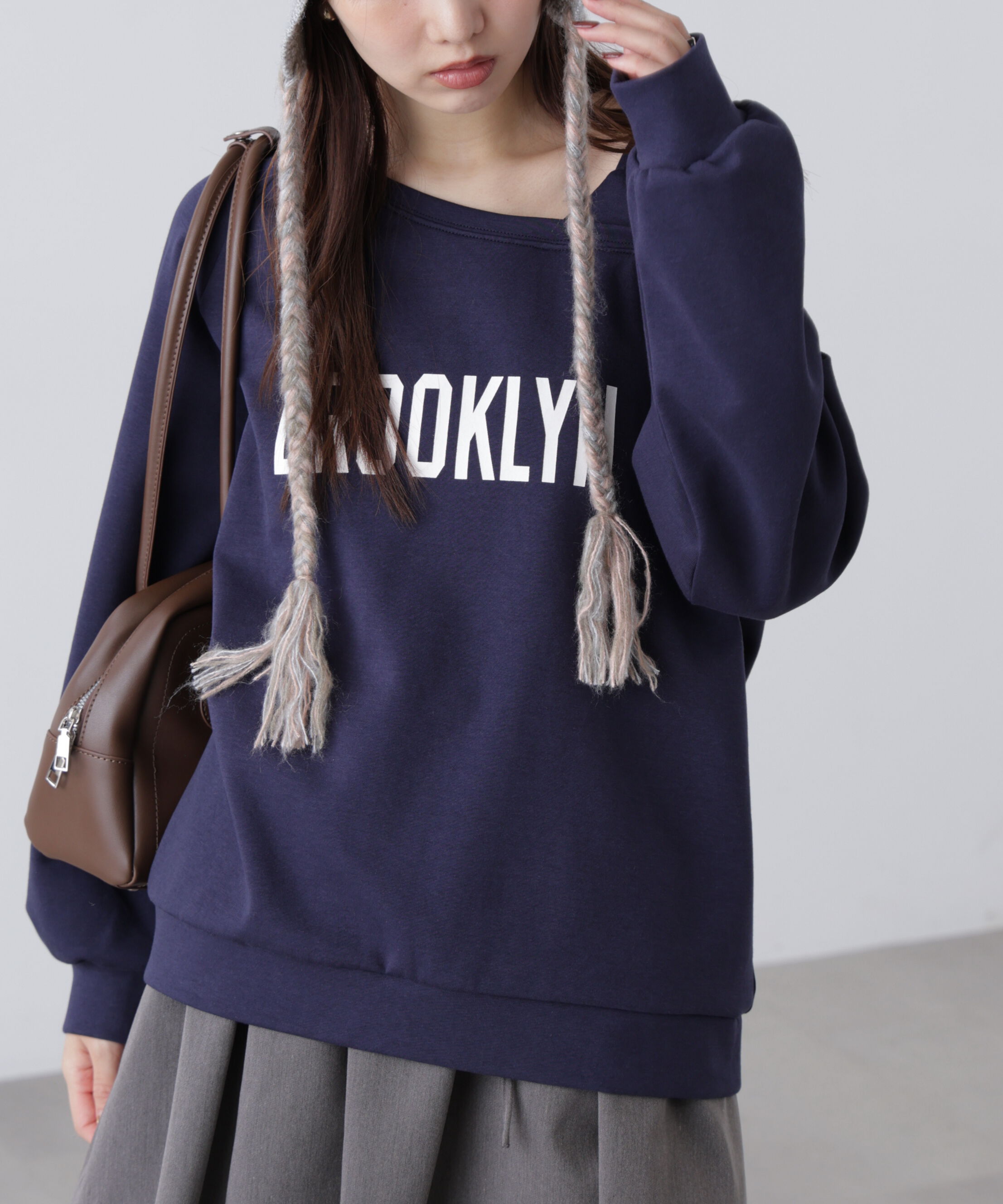  「ワンショルロゴプリントスウェット」|Tシャツ・カットソー|