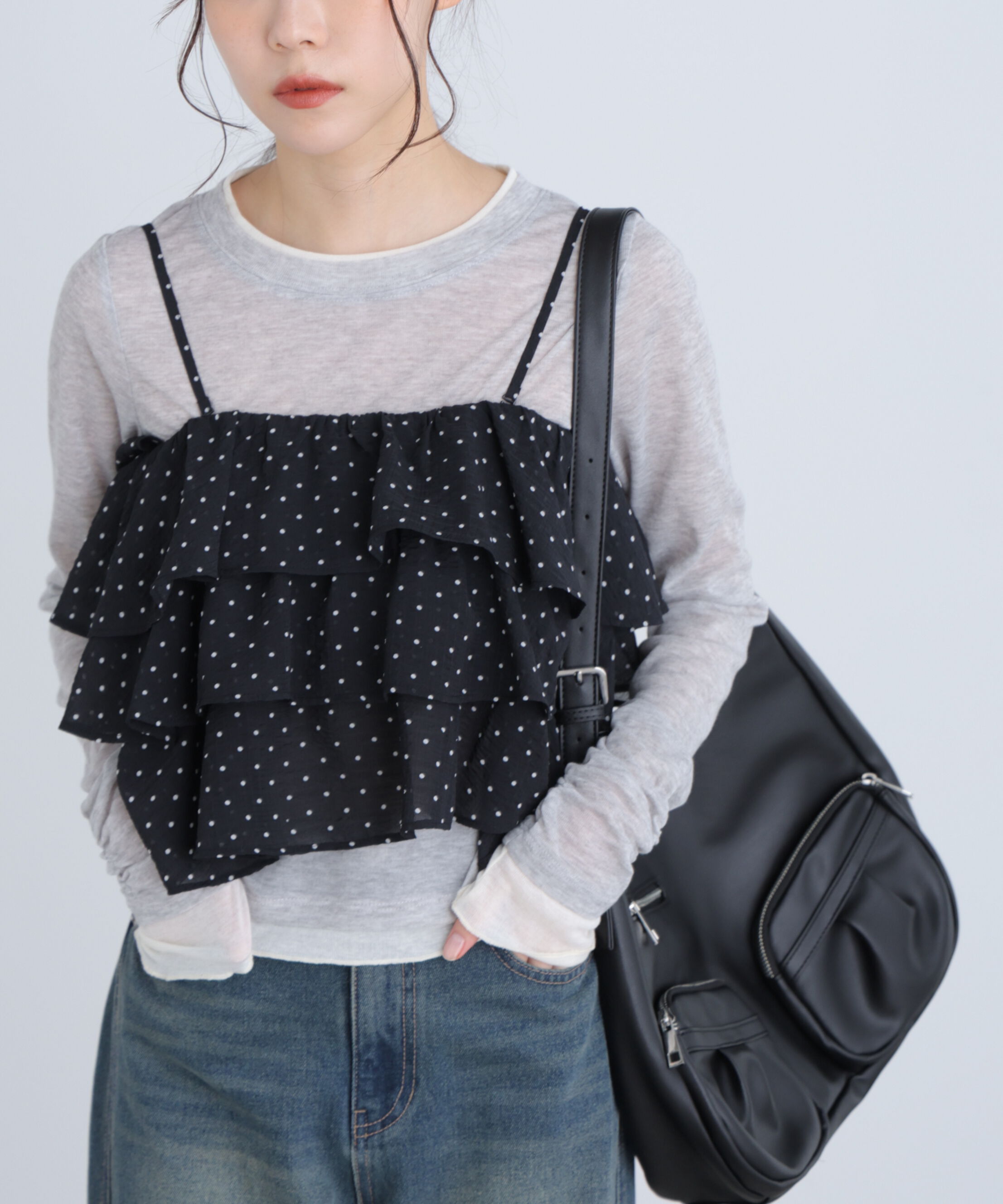  「ティアードフリル2wayビスチェ」|シャツ・ブラウス|