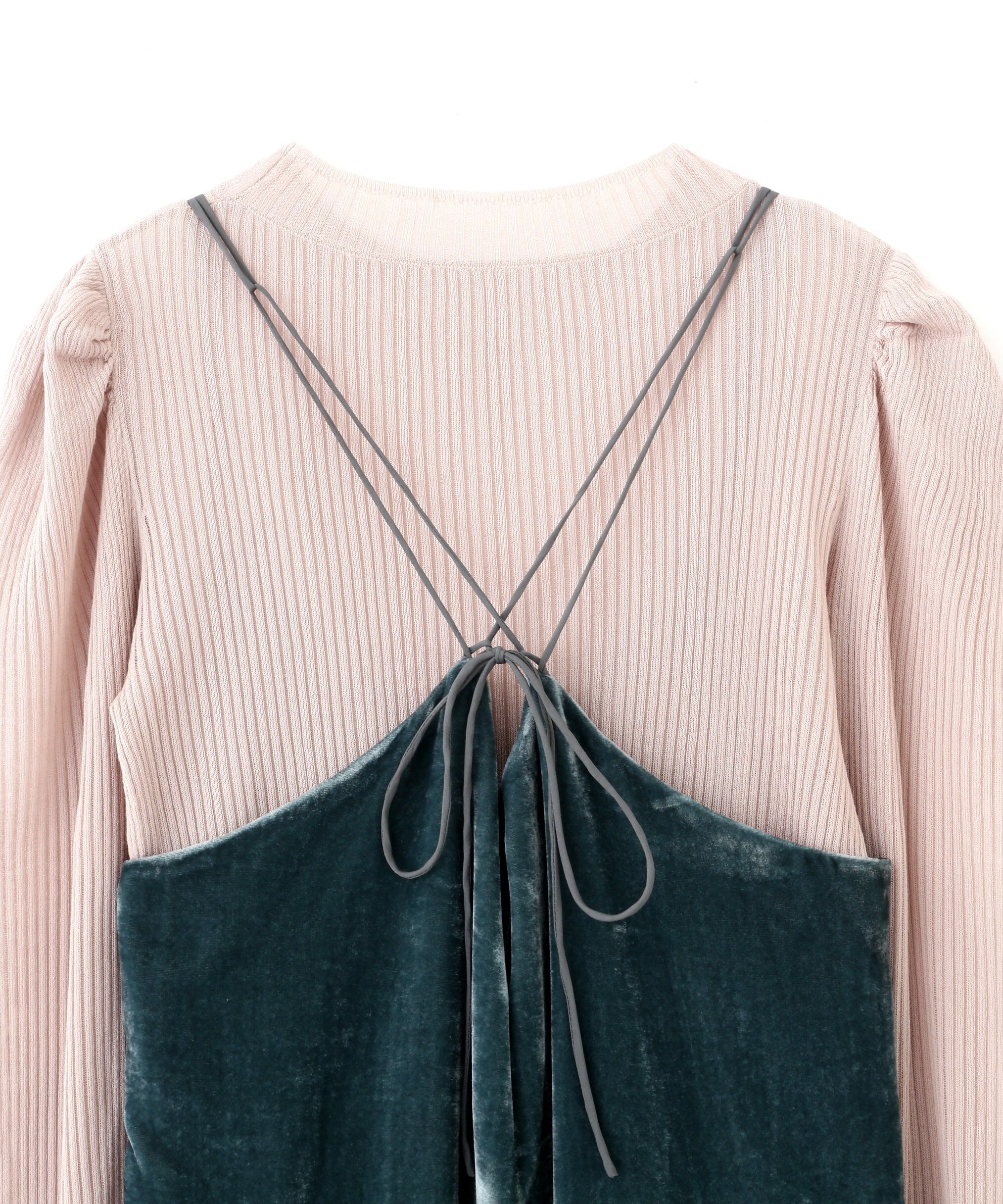  「シアートップスキャミワンピースセット」|ワンピース|