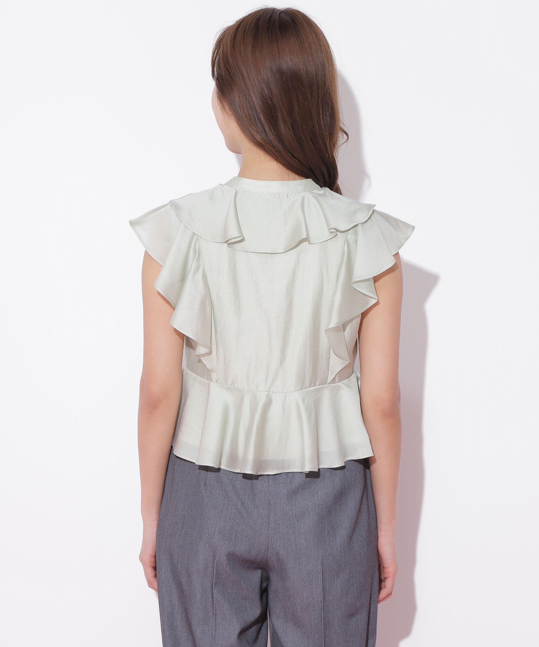  「ペプラムラッフルブラウス」|シャツ・ブラウス|