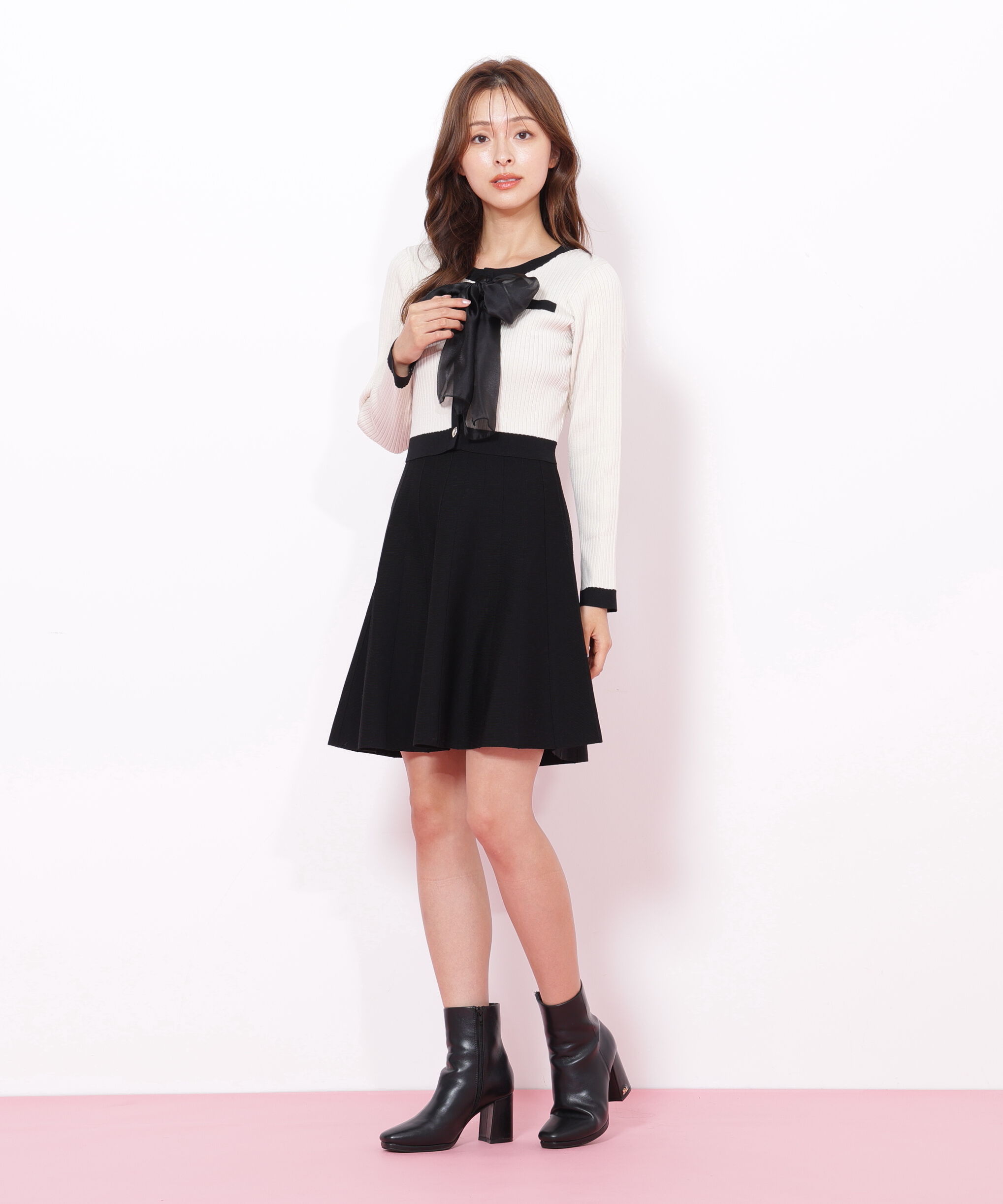  「ビッグリボンニットアップ」|ワンピース|