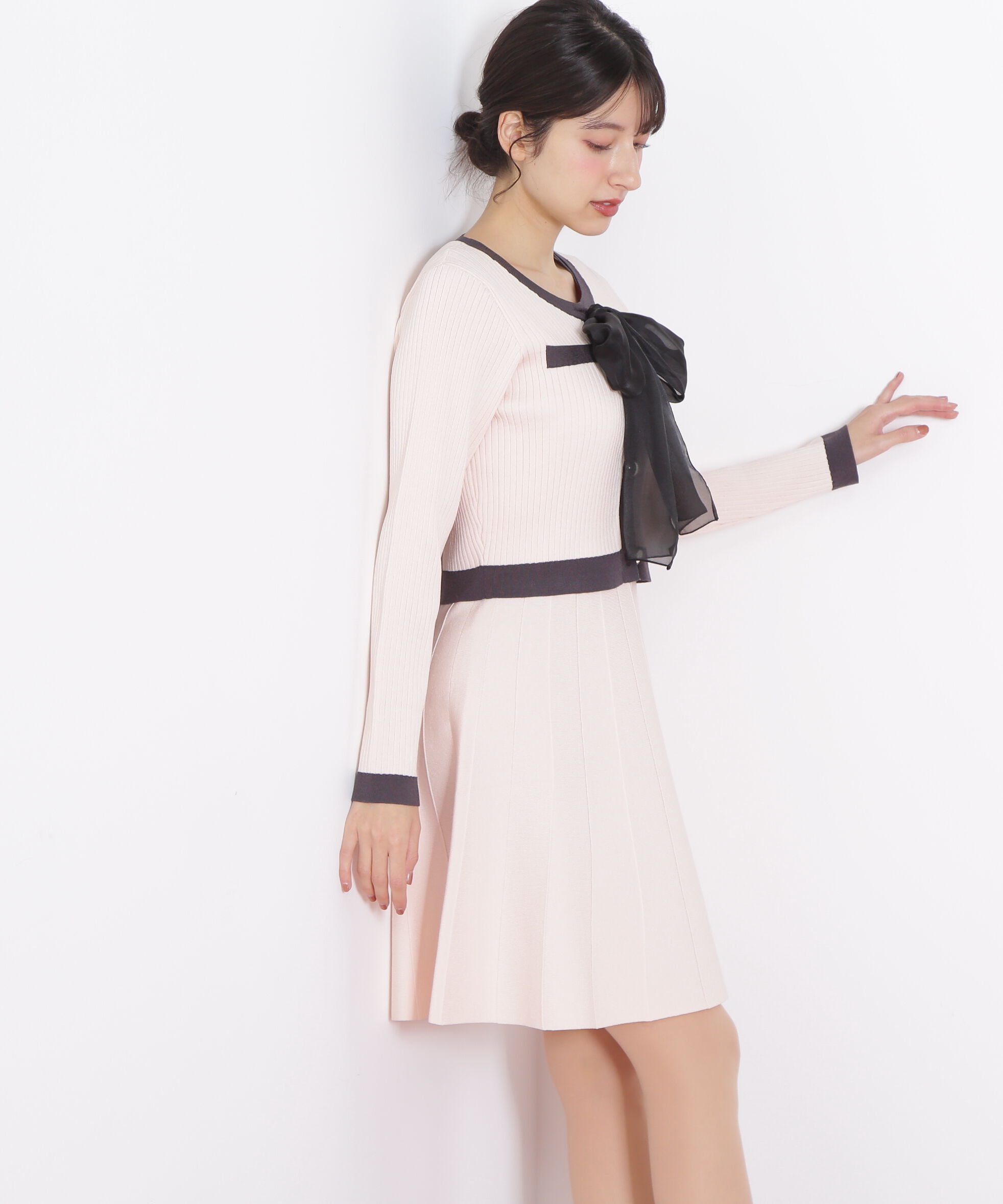  「ビッグリボンニットアップ」|ワンピース|