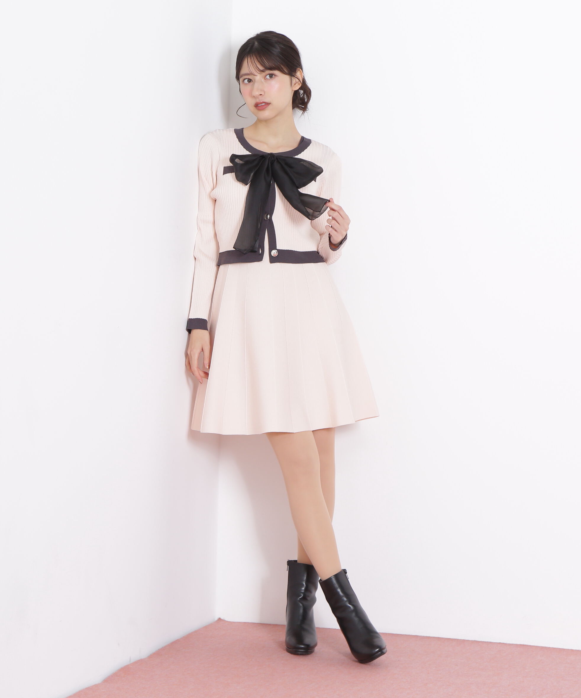 「ビッグリボンニットアップ」|ワンピース|