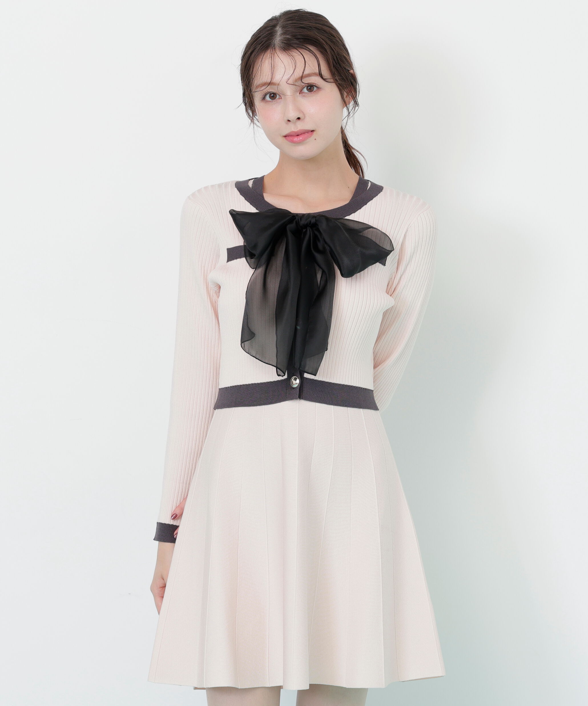  「ビッグリボンニットアップ」|ワンピース|