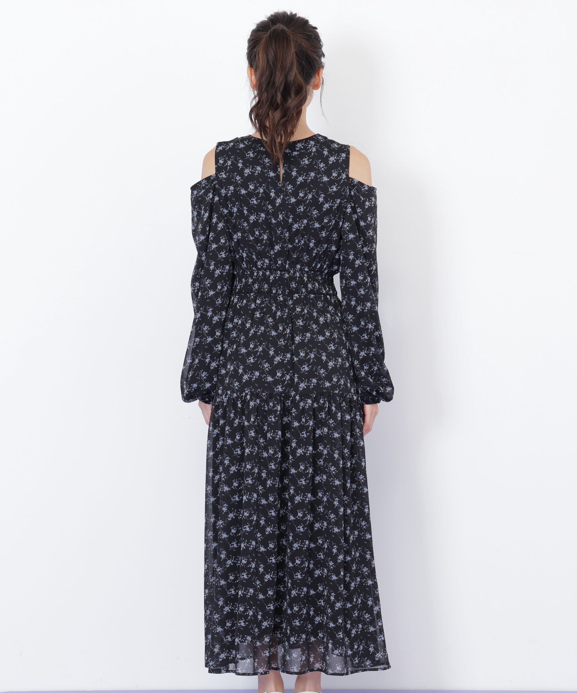  「小花柄ボウタイワンピース」|ワンピース|