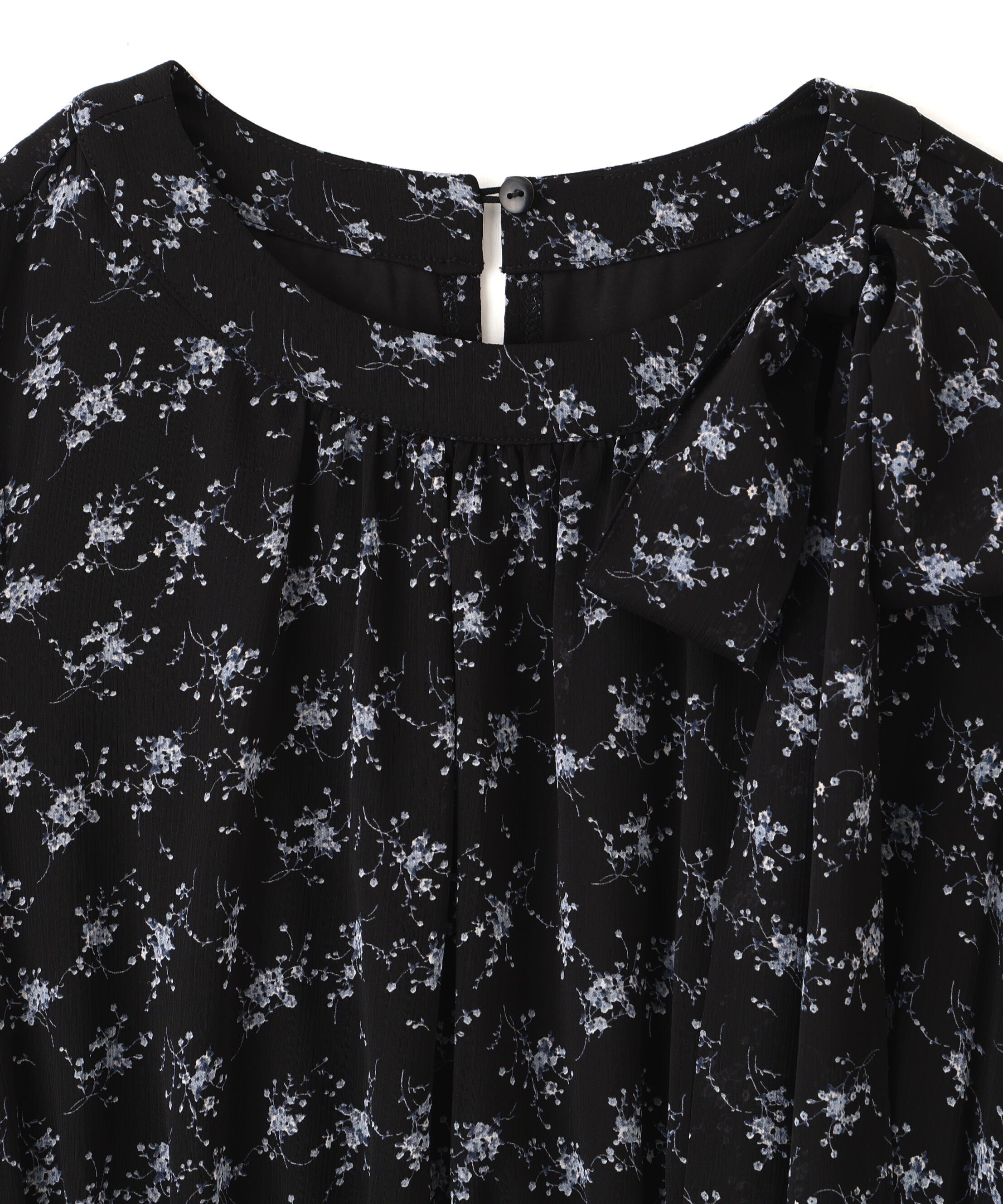  「小花柄ボウタイワンピース」|ワンピース|