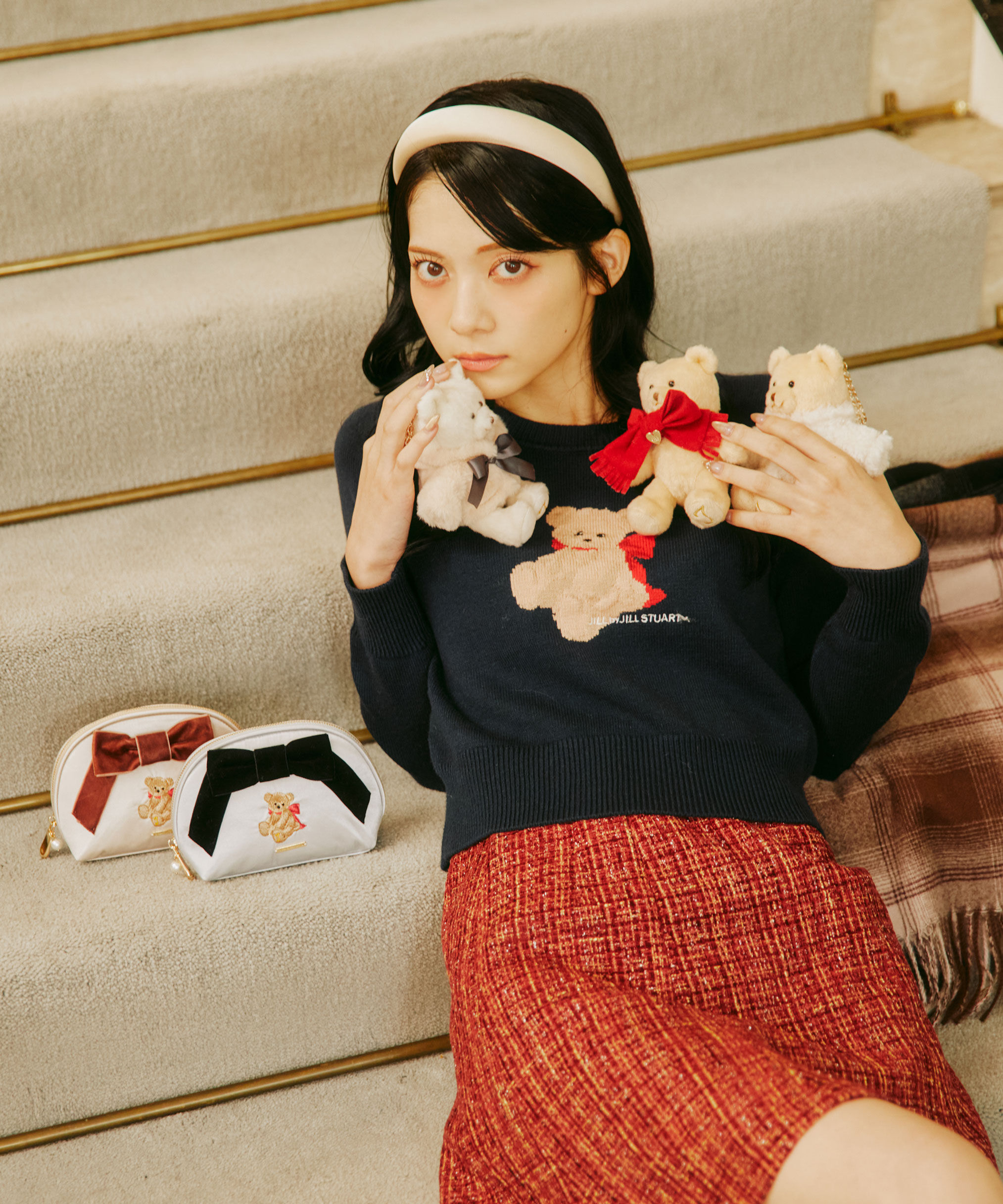  「＜BEARシリーズ＞ベア刺繍ポーチ」|財布|