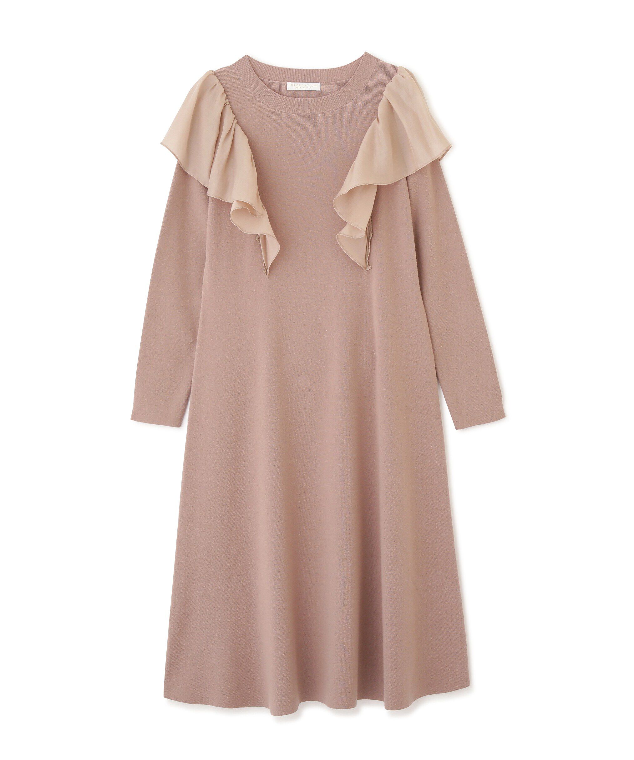 PROPORTION BODY DRESSING「ラッフルAラインニットワンピース」|ワンピース|