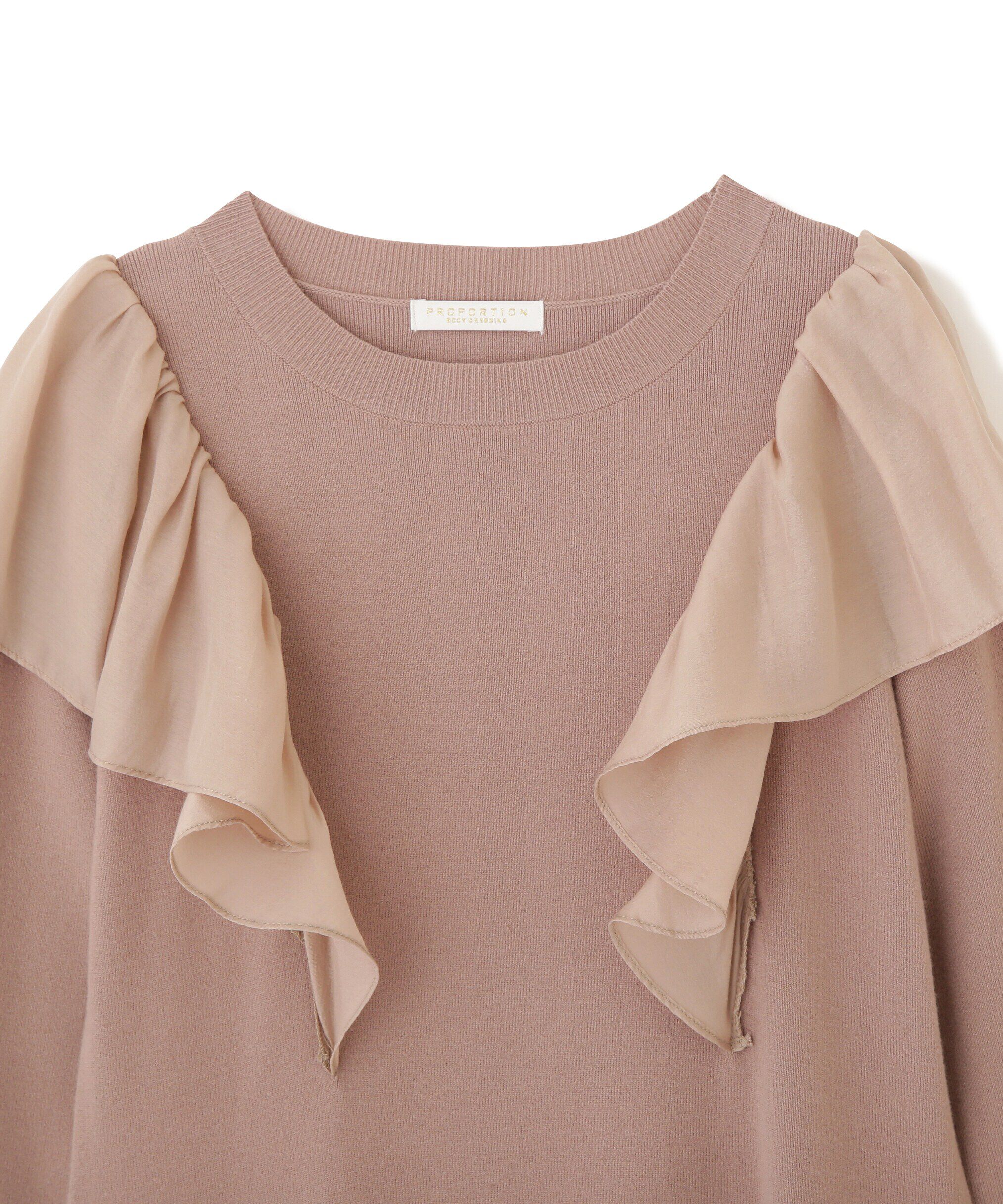 PROPORTION BODY DRESSING「ラッフルAラインニットワンピース」|ワンピース|