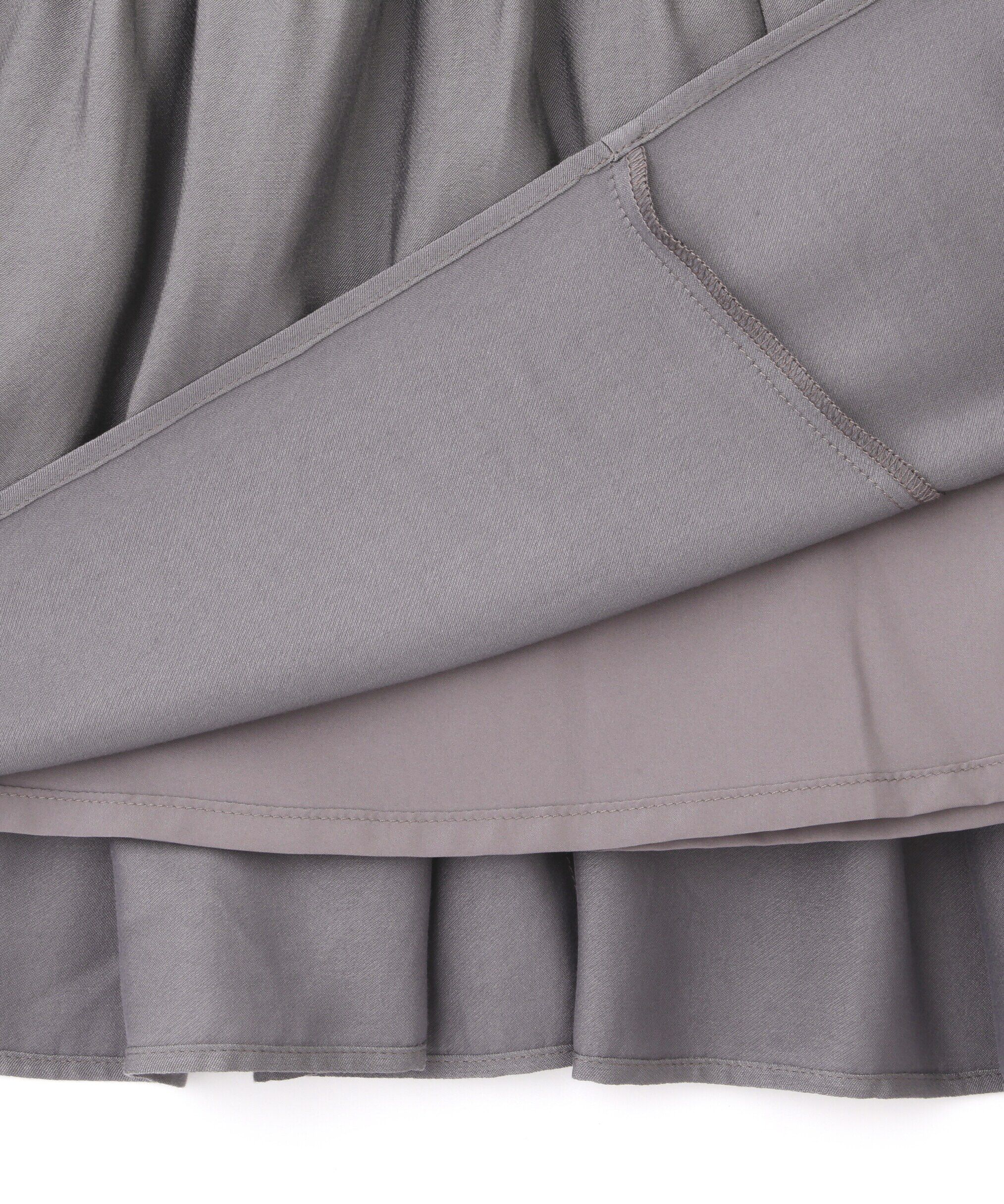 PROPORTION BODY DRESSING「パウダーサテンティアードスカート　24AW」|スカート|