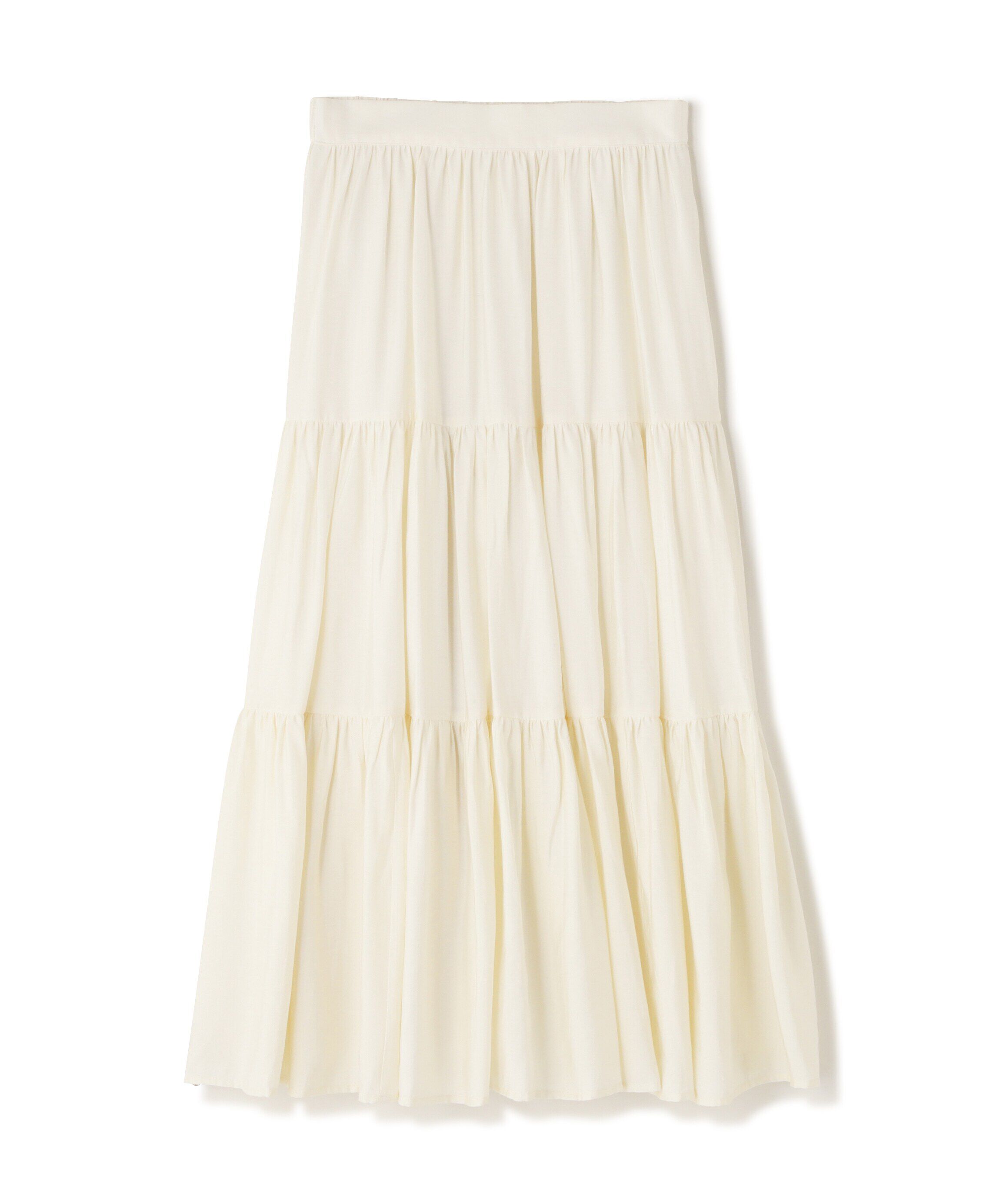 PROPORTION BODY DRESSING「パウダーサテンティアードスカート　24AW」|スカート|