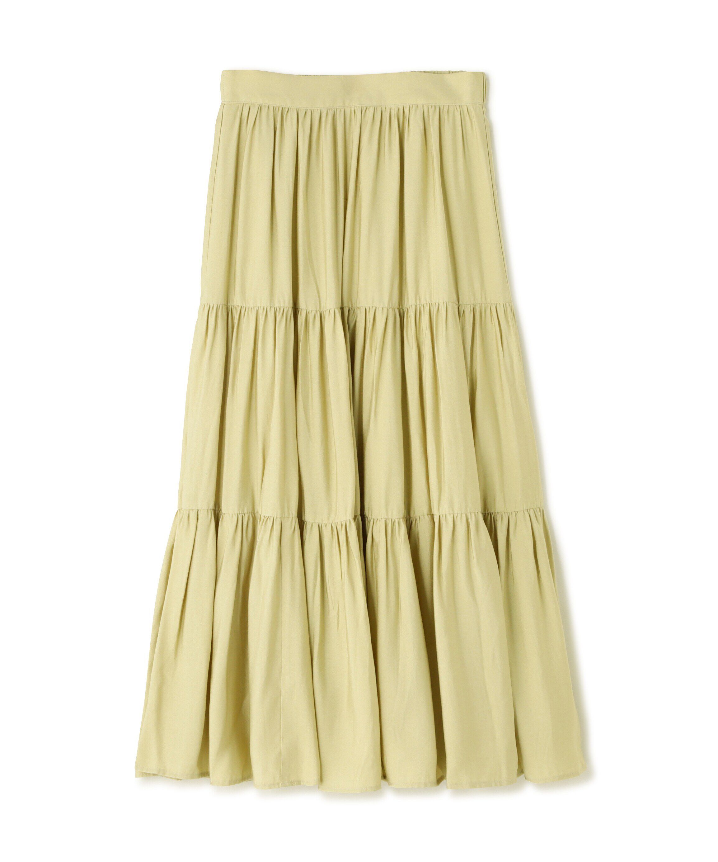 PROPORTION BODY DRESSING「パウダーサテンティアードスカート　24AW」|スカート|