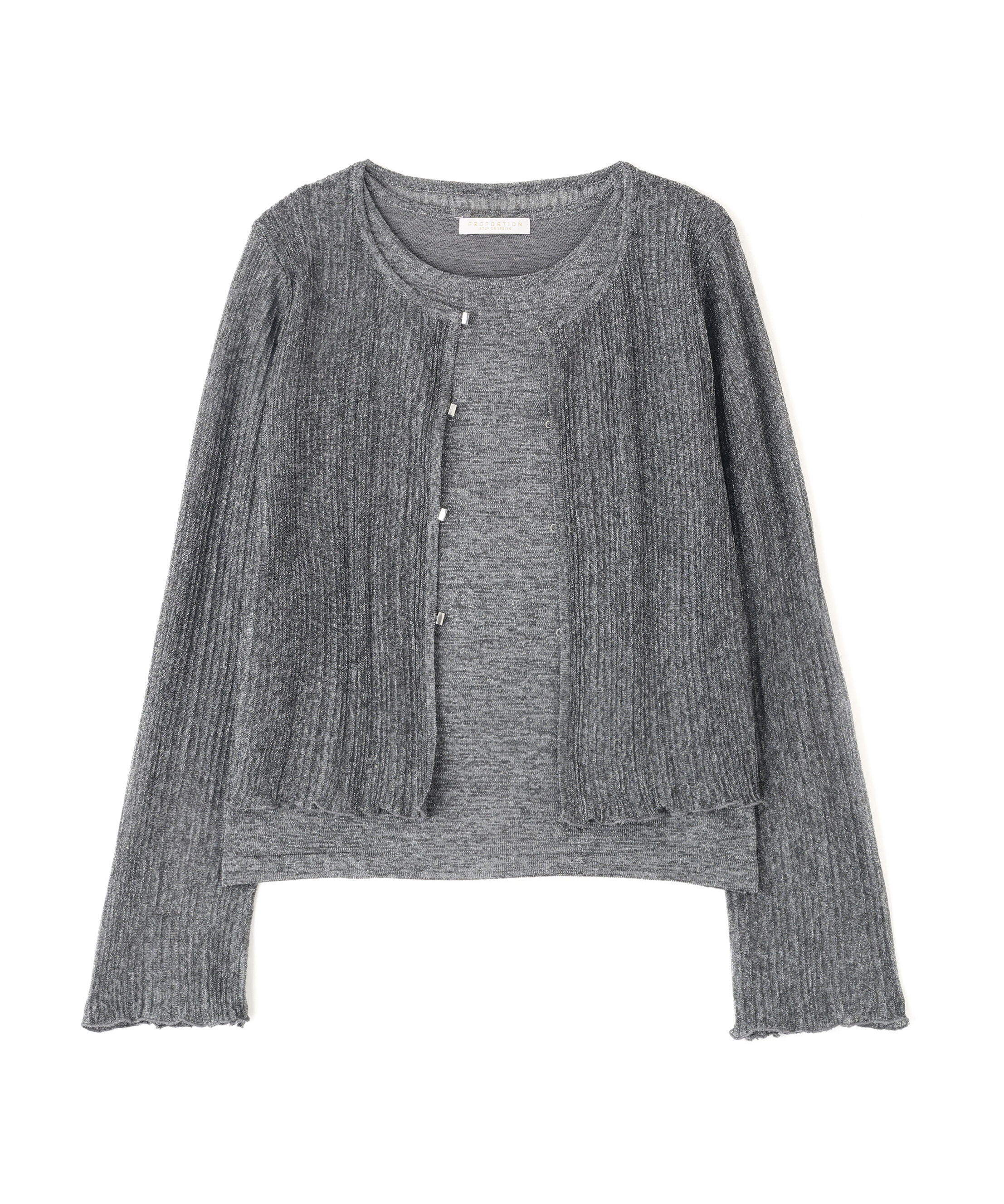 PROPORTION BODY DRESSING「シアーリブニットアンサンブル」|ニット・セーター|