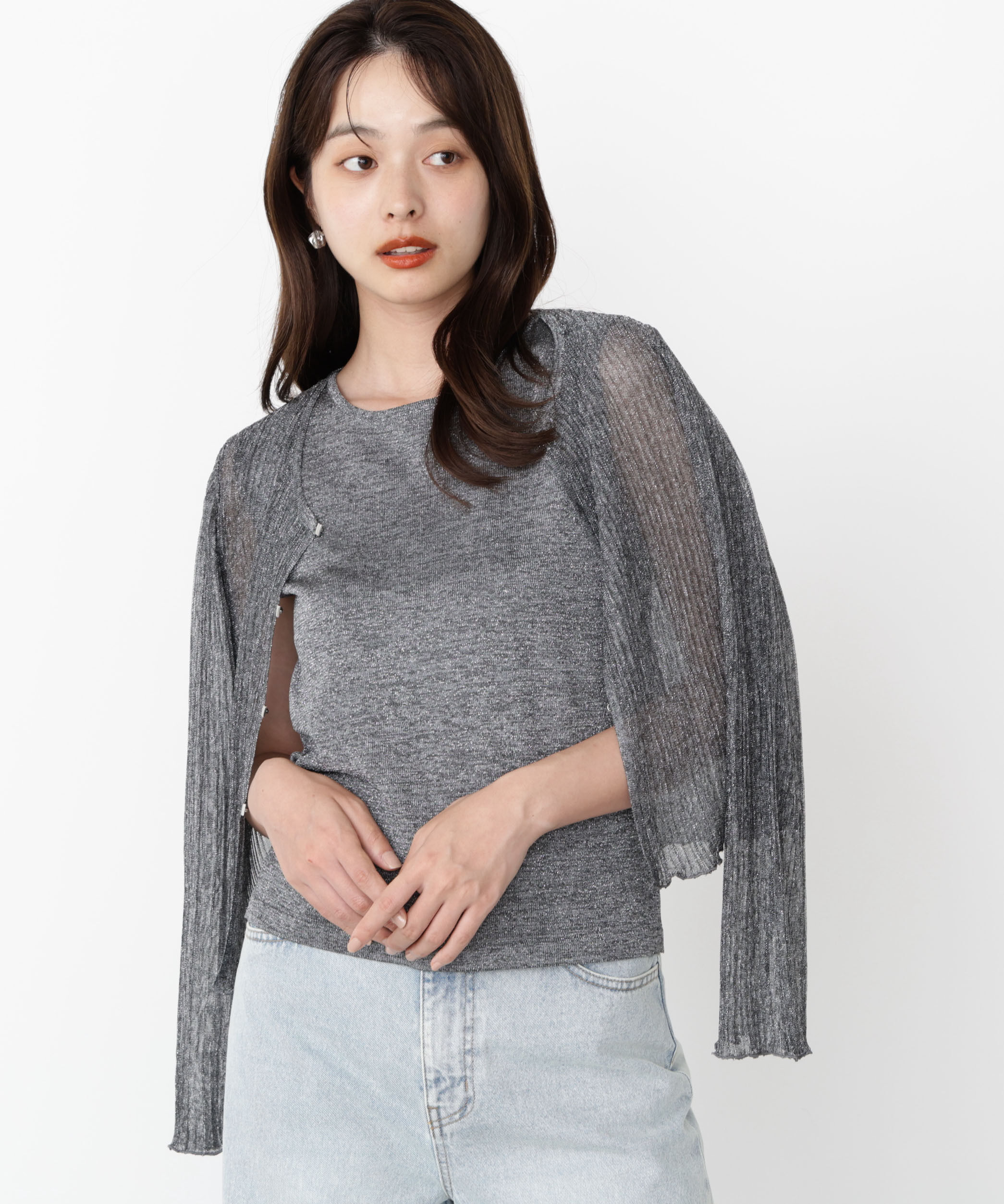 PROPORTION BODY DRESSING「シアーリブニットアンサンブル」|ニット・セーター|