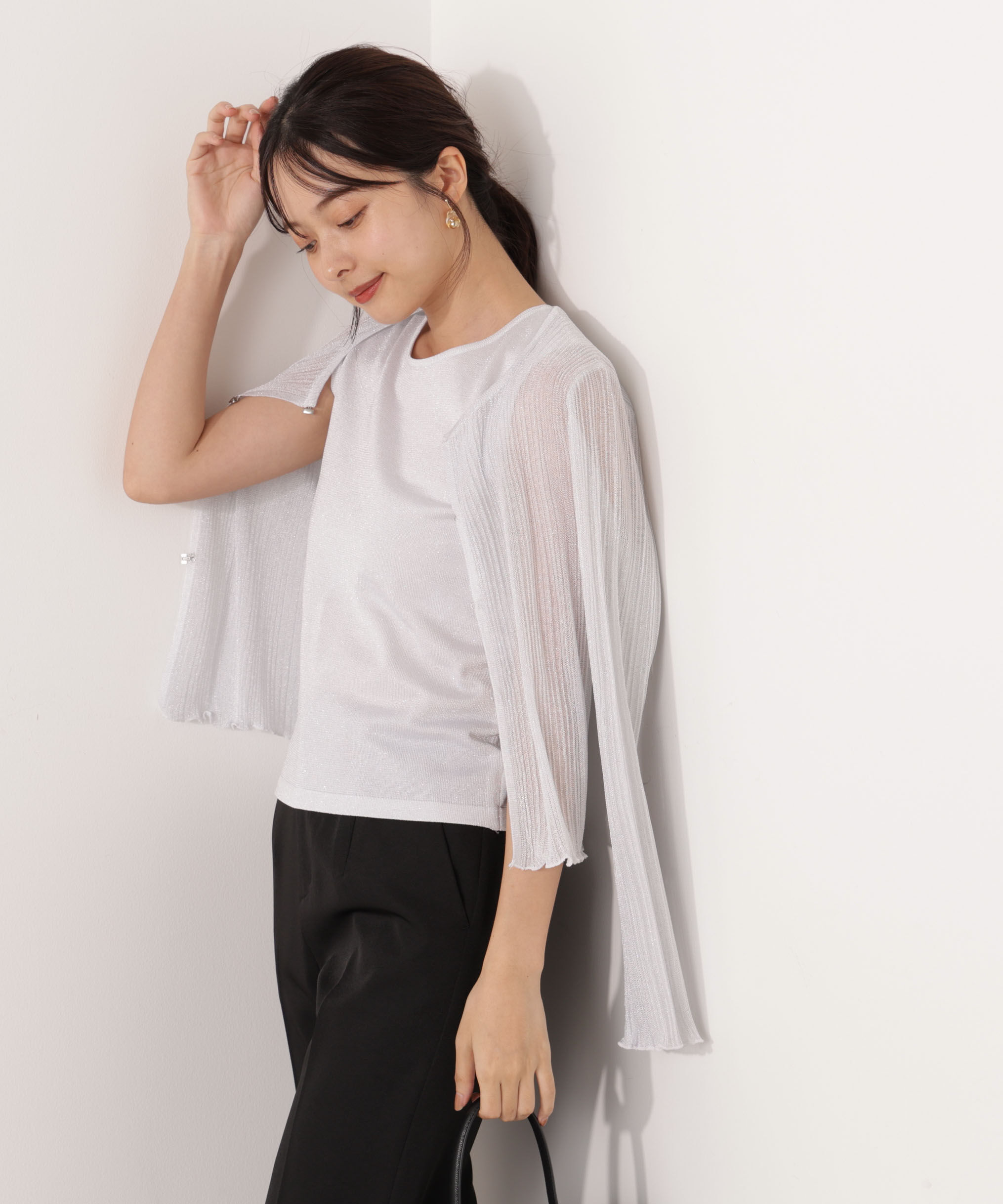 PROPORTION BODY DRESSING「シアーリブニットアンサンブル」|ニット・セーター|