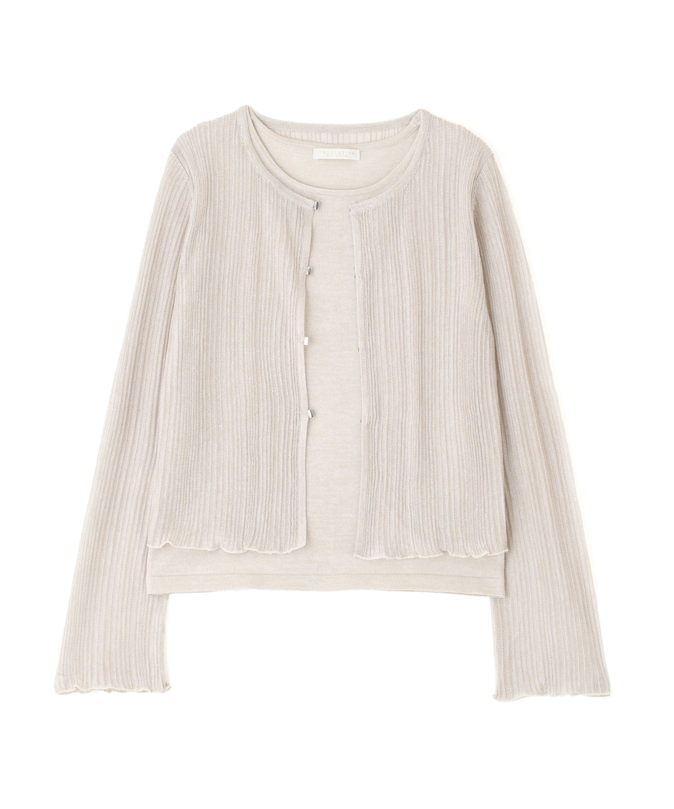 PROPORTION BODY DRESSING「シアーリブニットアンサンブル」|ニット・セーター|