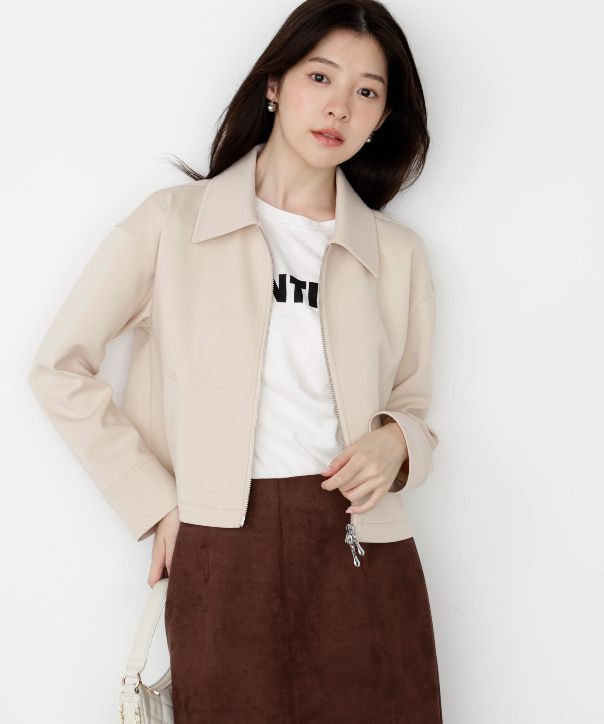 PROPORTION BODY DRESSING「襟付きジップカットジャケット 25AW」|ブルゾン・スタジャン|