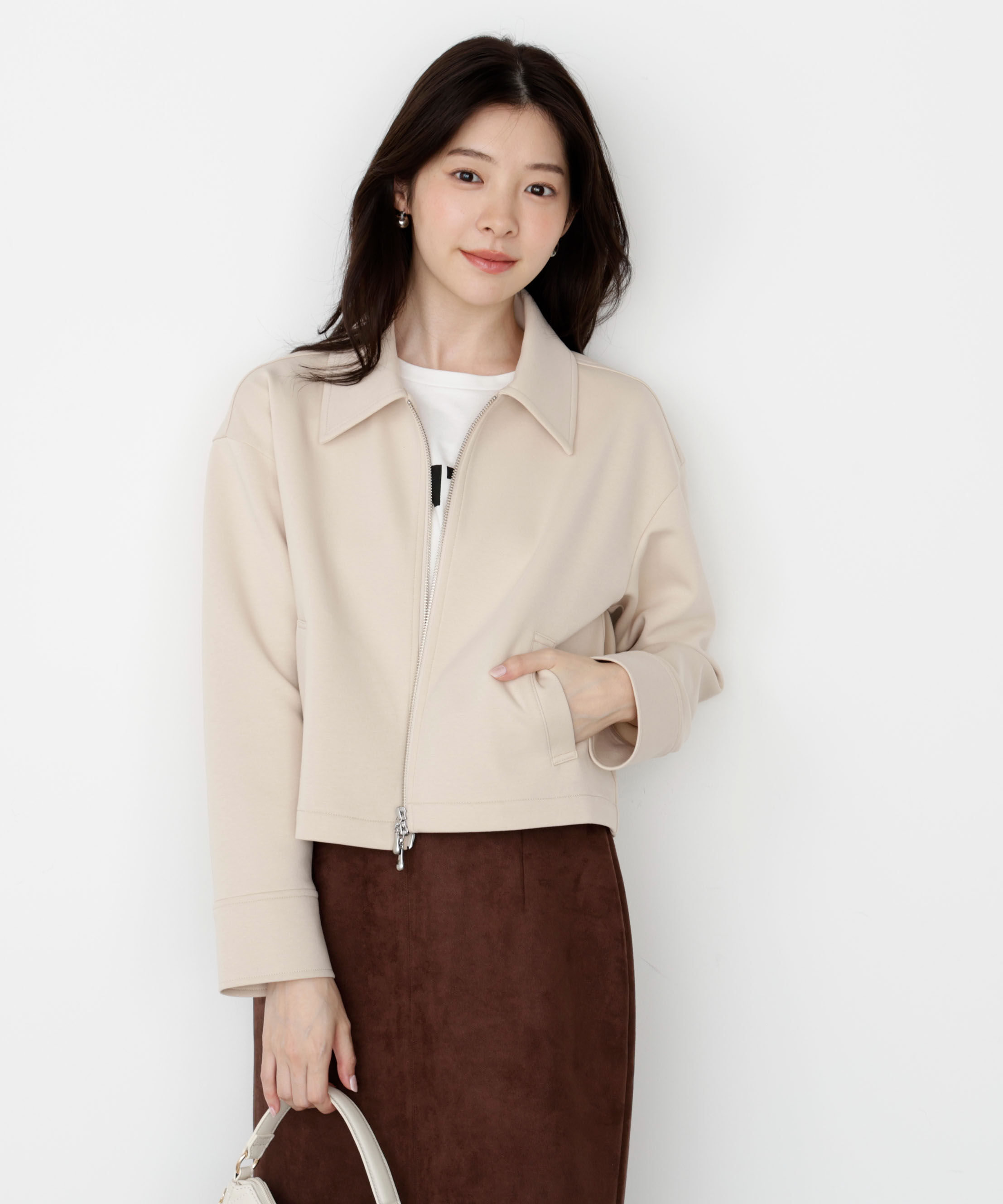 PROPORTION BODY DRESSING「襟付きジップカットジャケット 25AW」|ブルゾン・スタジャン|