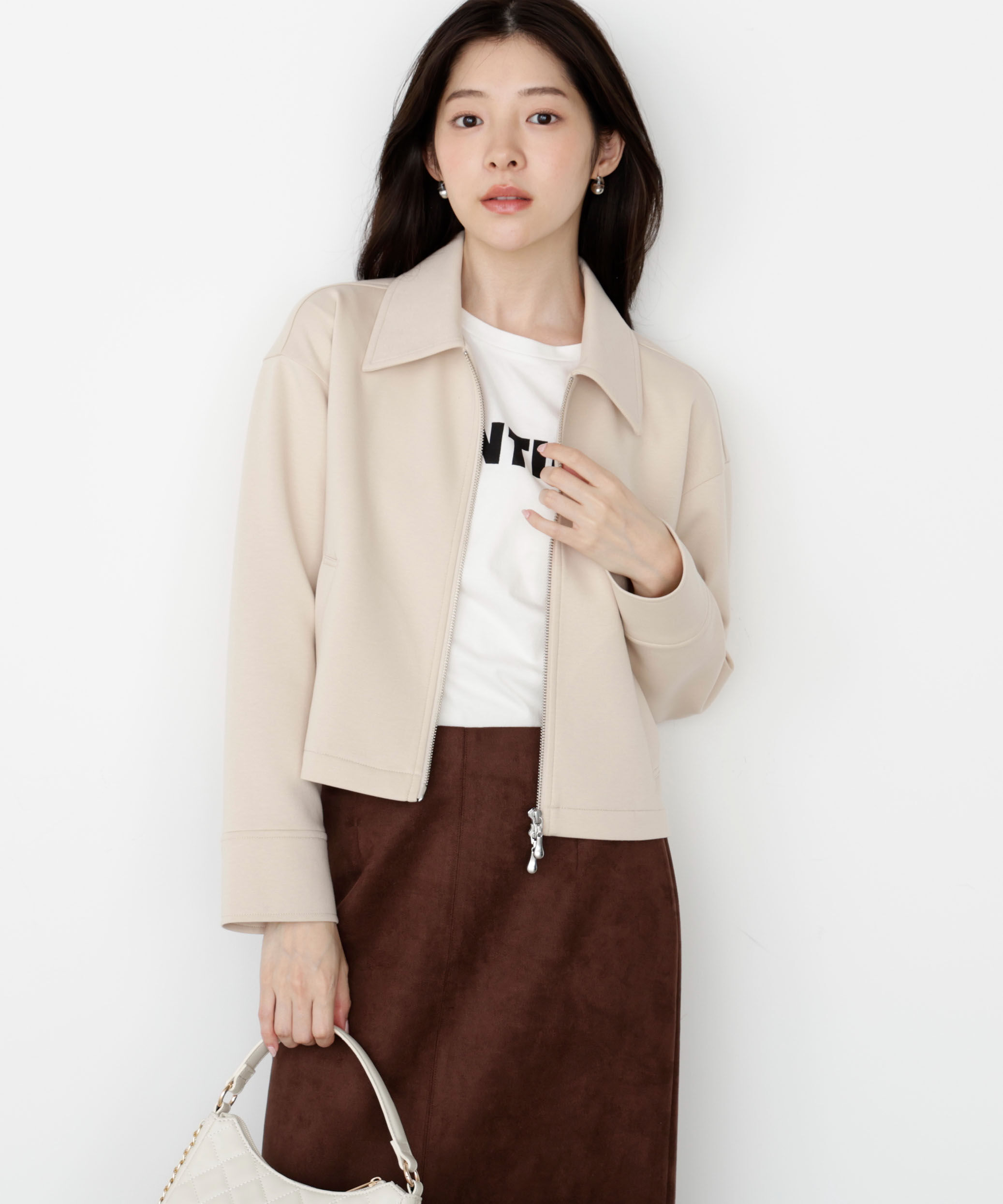 PROPORTION BODY DRESSING「襟付きジップカットジャケット 25AW」|ブルゾン・スタジャン|