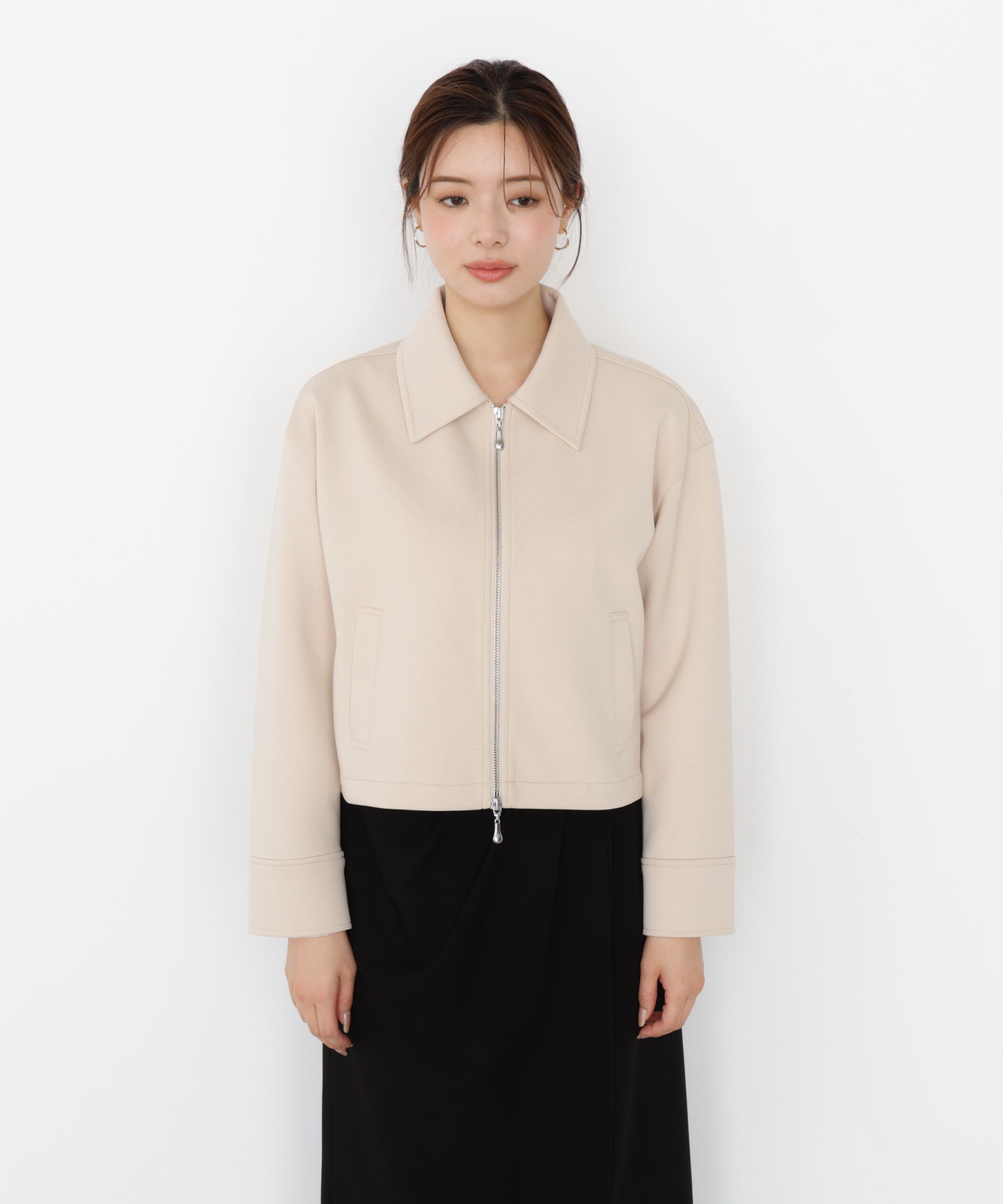 PROPORTION BODY DRESSING「襟付きジップカットジャケット 25AW」|ブルゾン・スタジャン|