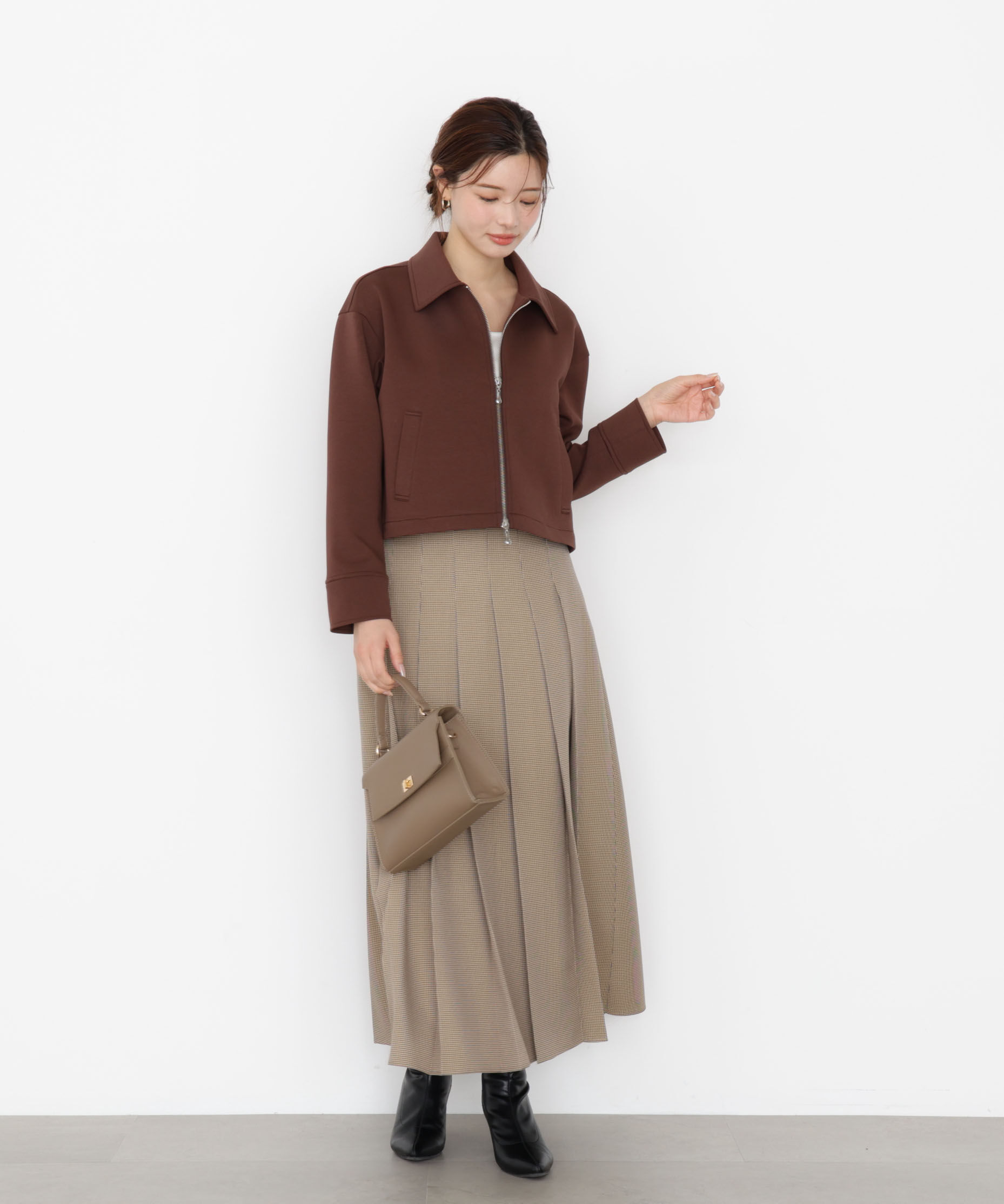 PROPORTION BODY DRESSING「襟付きジップカットジャケット 25AW」|ブルゾン・スタジャン|