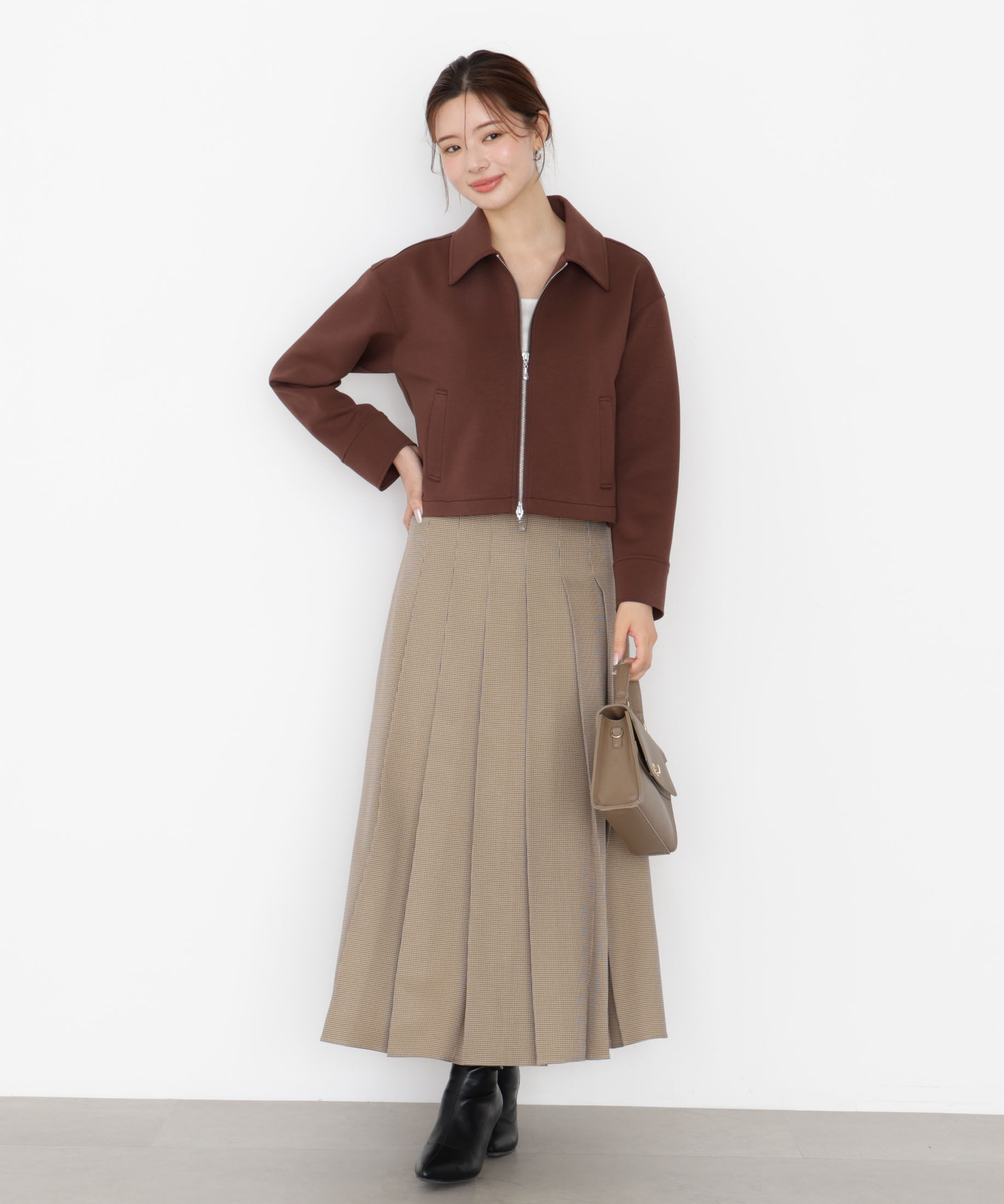 PROPORTION BODY DRESSING「襟付きジップカットジャケット 25AW」|ブルゾン・スタジャン|