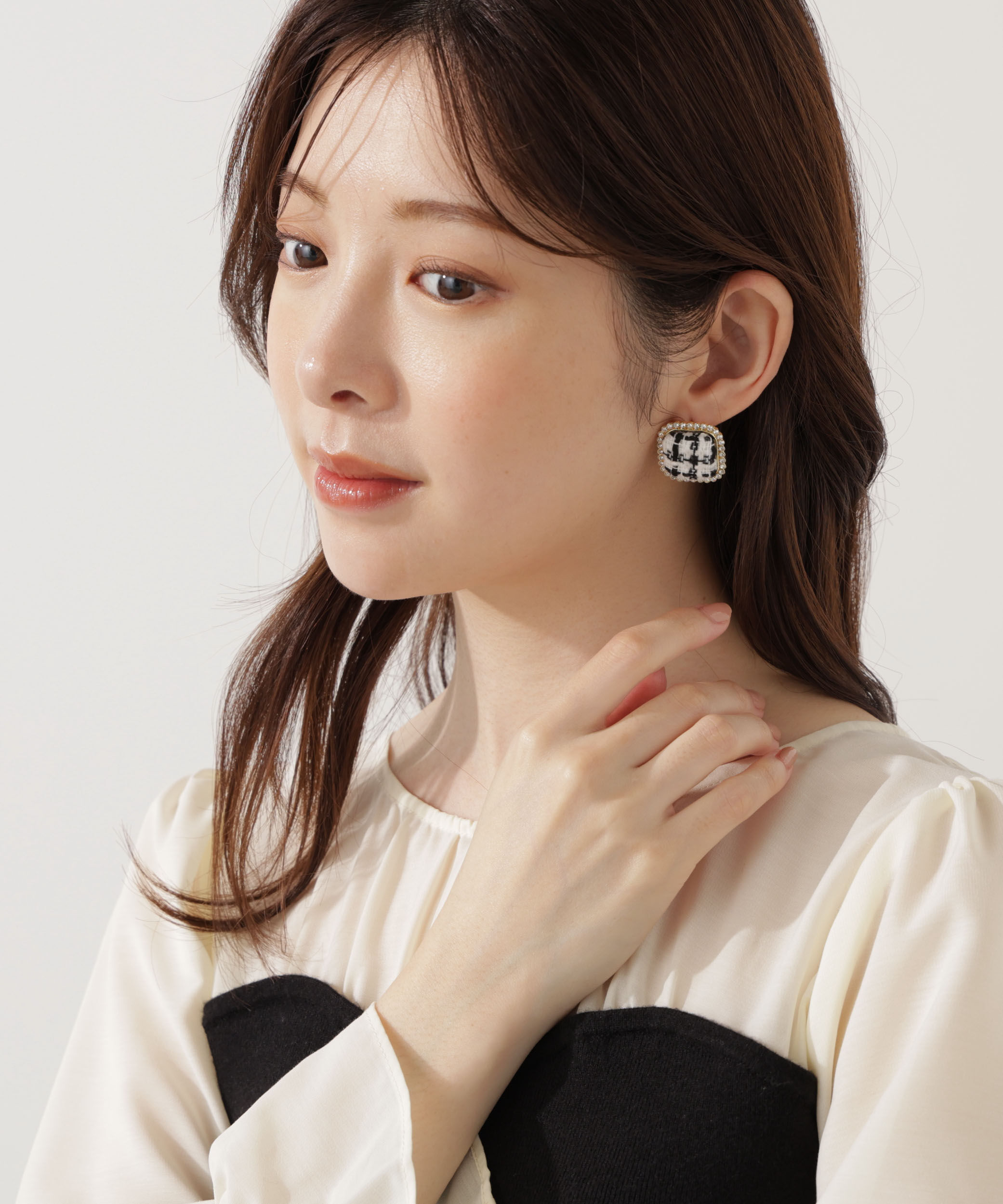 PROPORTION BODY DRESSING「ツイードスクエアピアス」|その他|