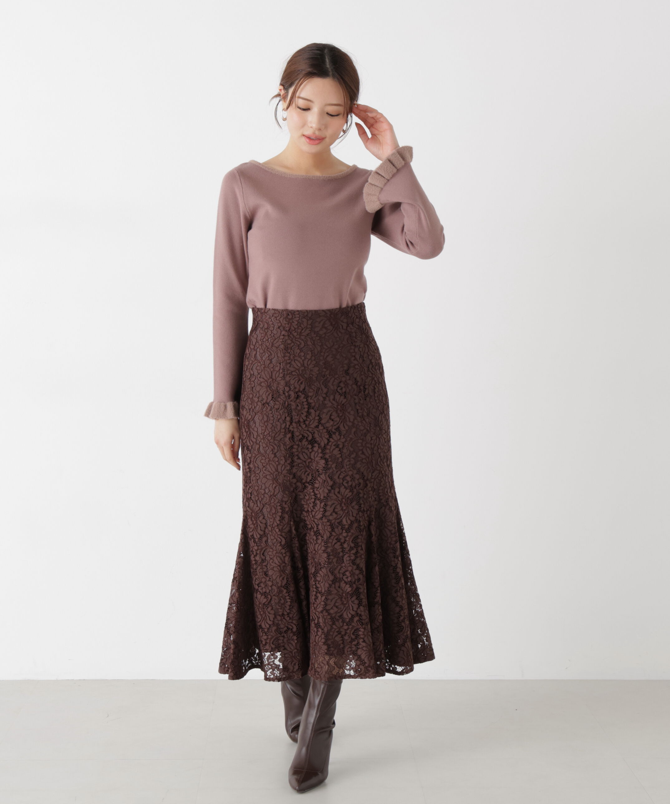 PROPORTION BODY DRESSING「レースマーメイドスカート 25AW」|スカート|