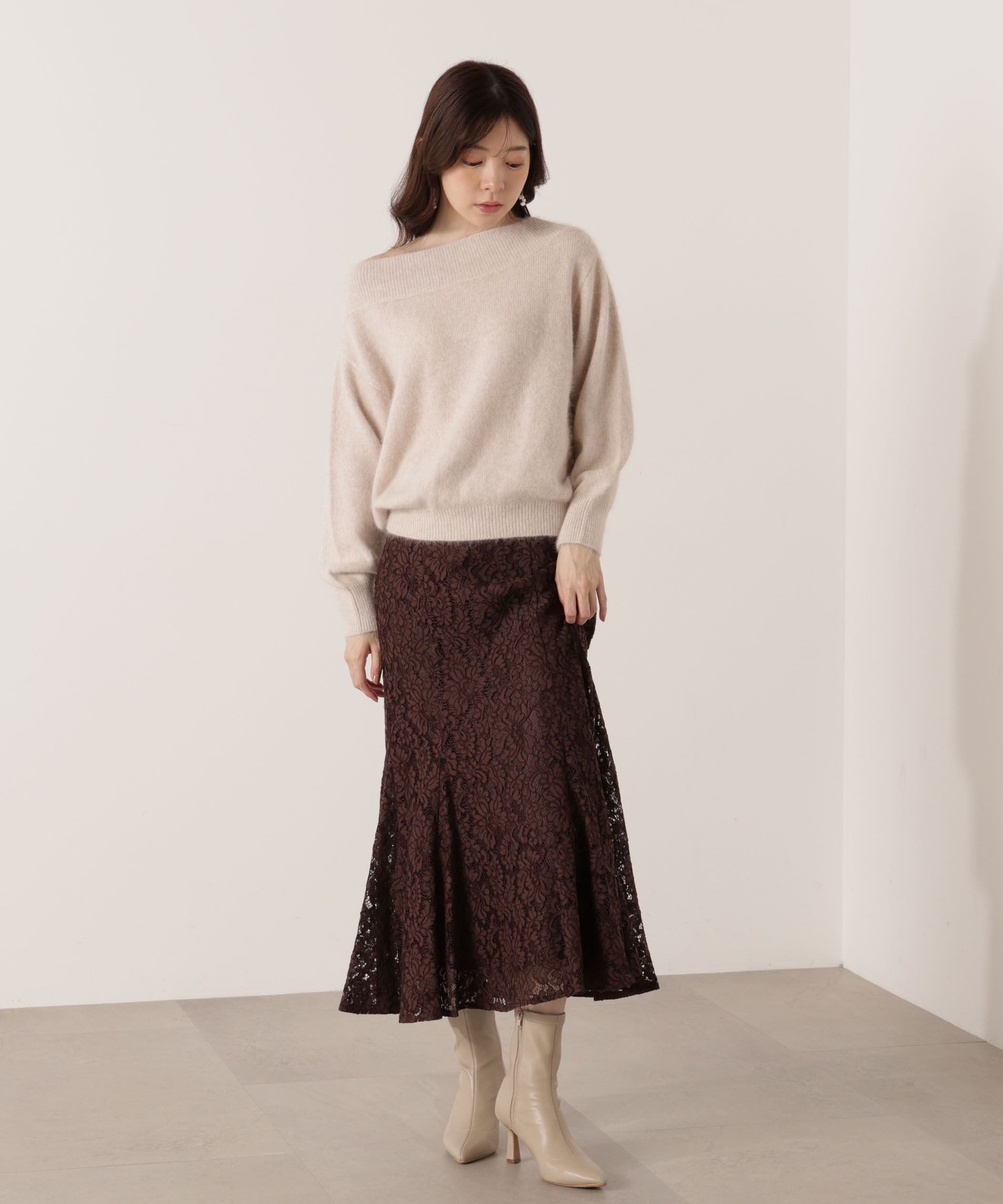 PROPORTION BODY DRESSING「レースマーメイドスカート 25AW」|スカート|