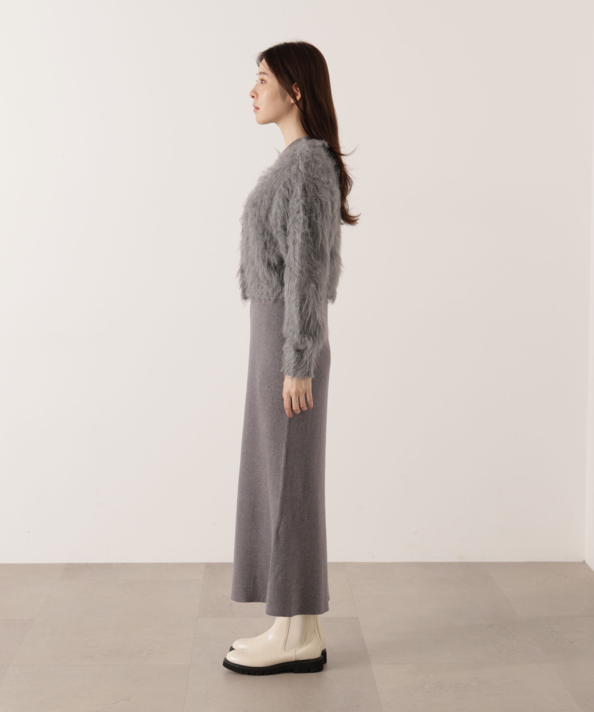 PROPORTION BODY DRESSING「シャギーカーデニットセットアップ 25AW」|ワンピース|