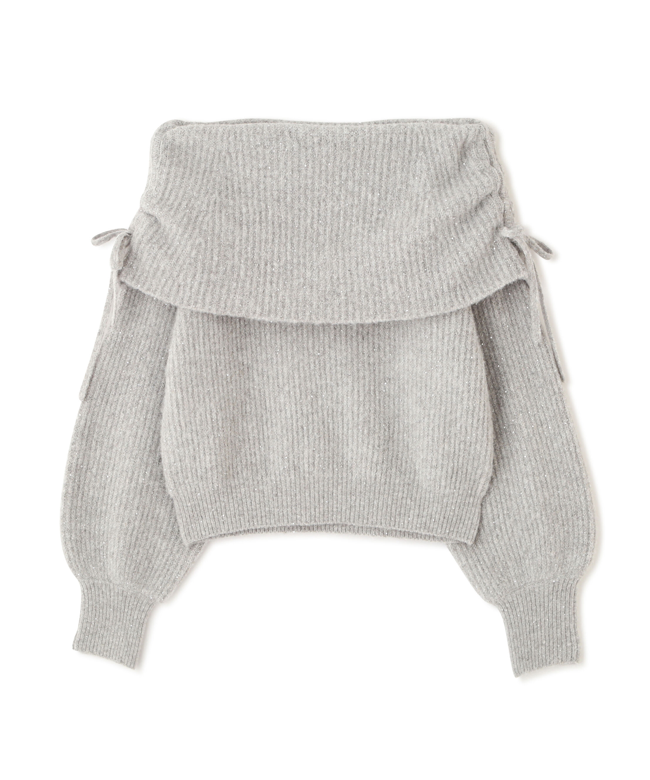 PROPORTION BODY DRESSING「リボン付きオフショルニット 25AW」|ニット・セーター|