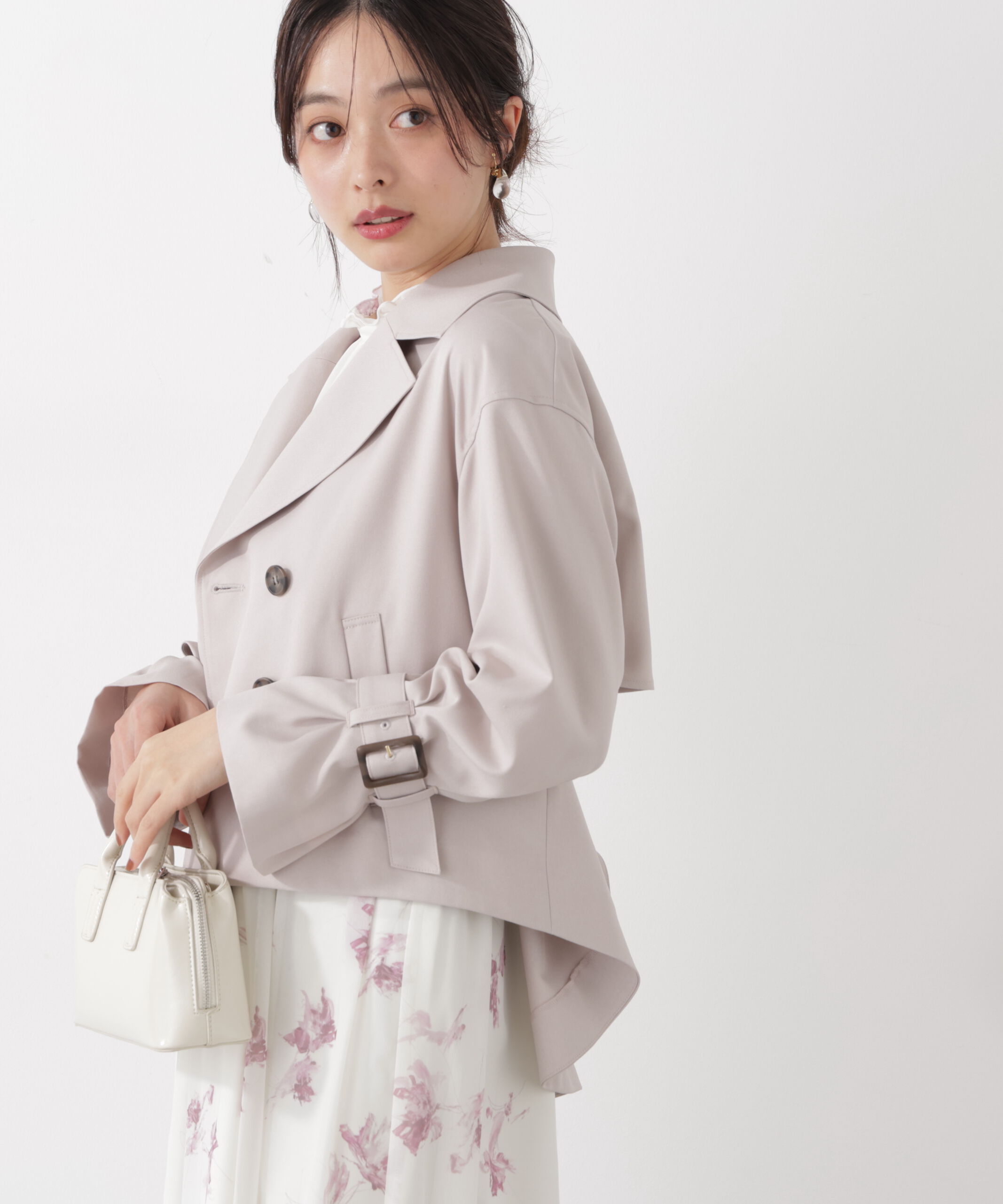PROPORTION BODY DRESSING「＜防シワ/花粉リリース＞ショートトレンチコート」|ブルゾン・スタジャン|