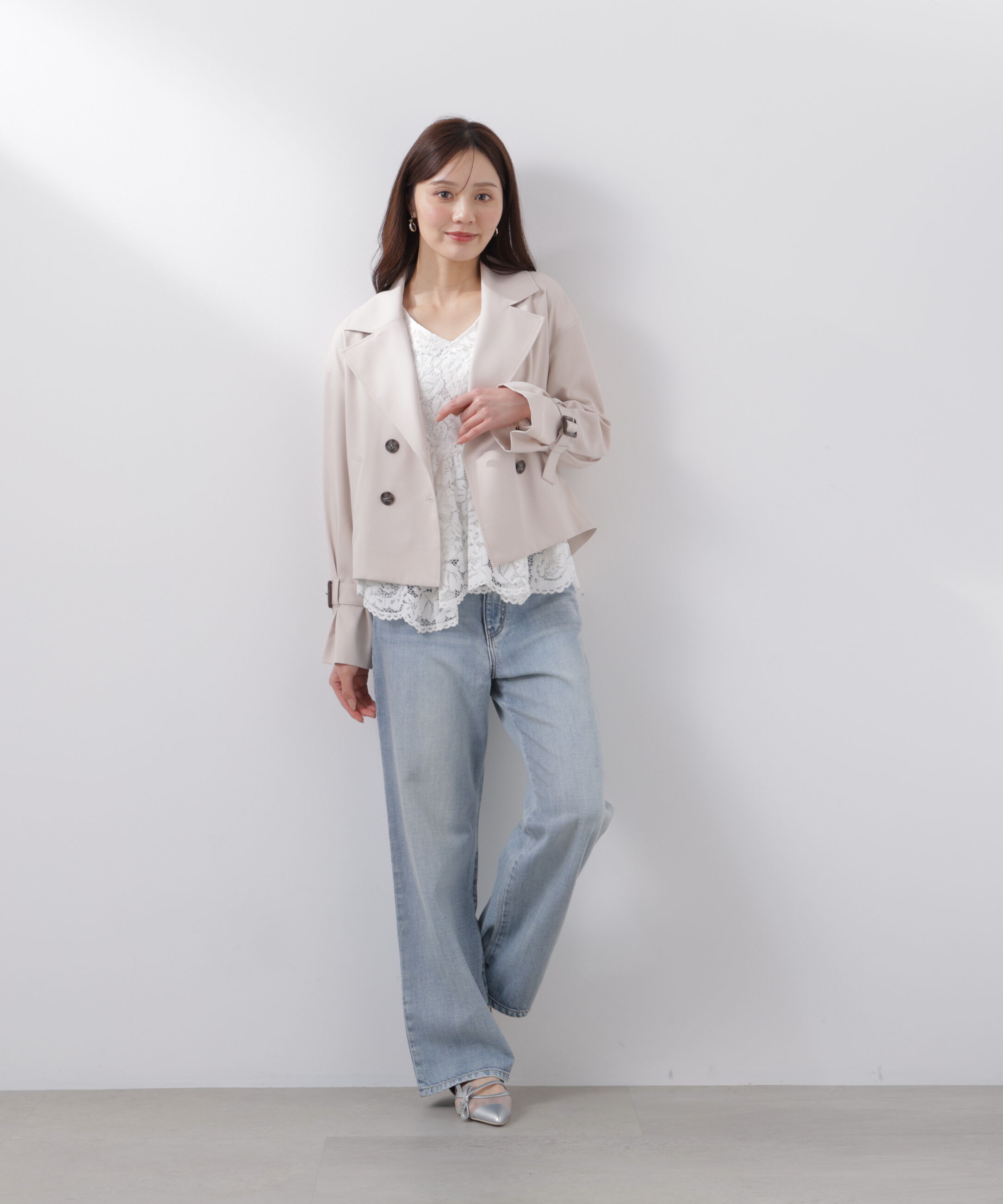 PROPORTION BODY DRESSING「＜防シワ/花粉リリース＞ショートトレンチコート」|ブルゾン・スタジャン|