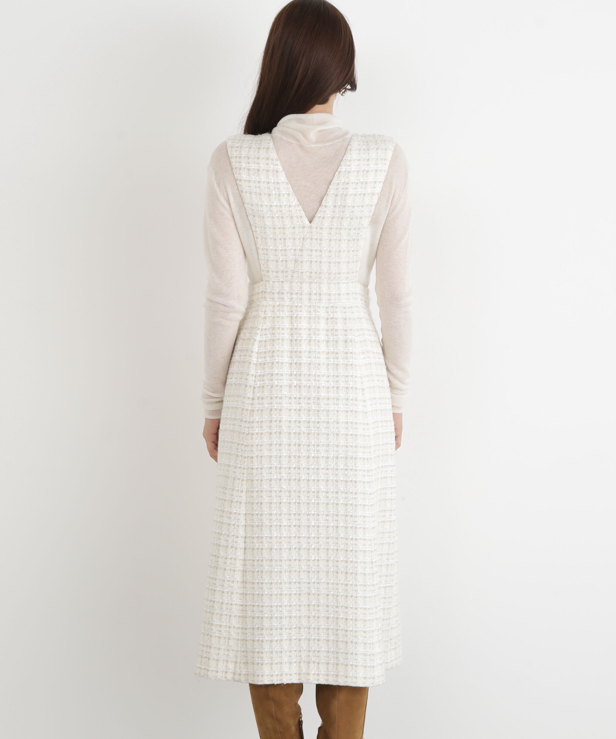  「◆ループツイードジャンバースカート」|ワンピース|