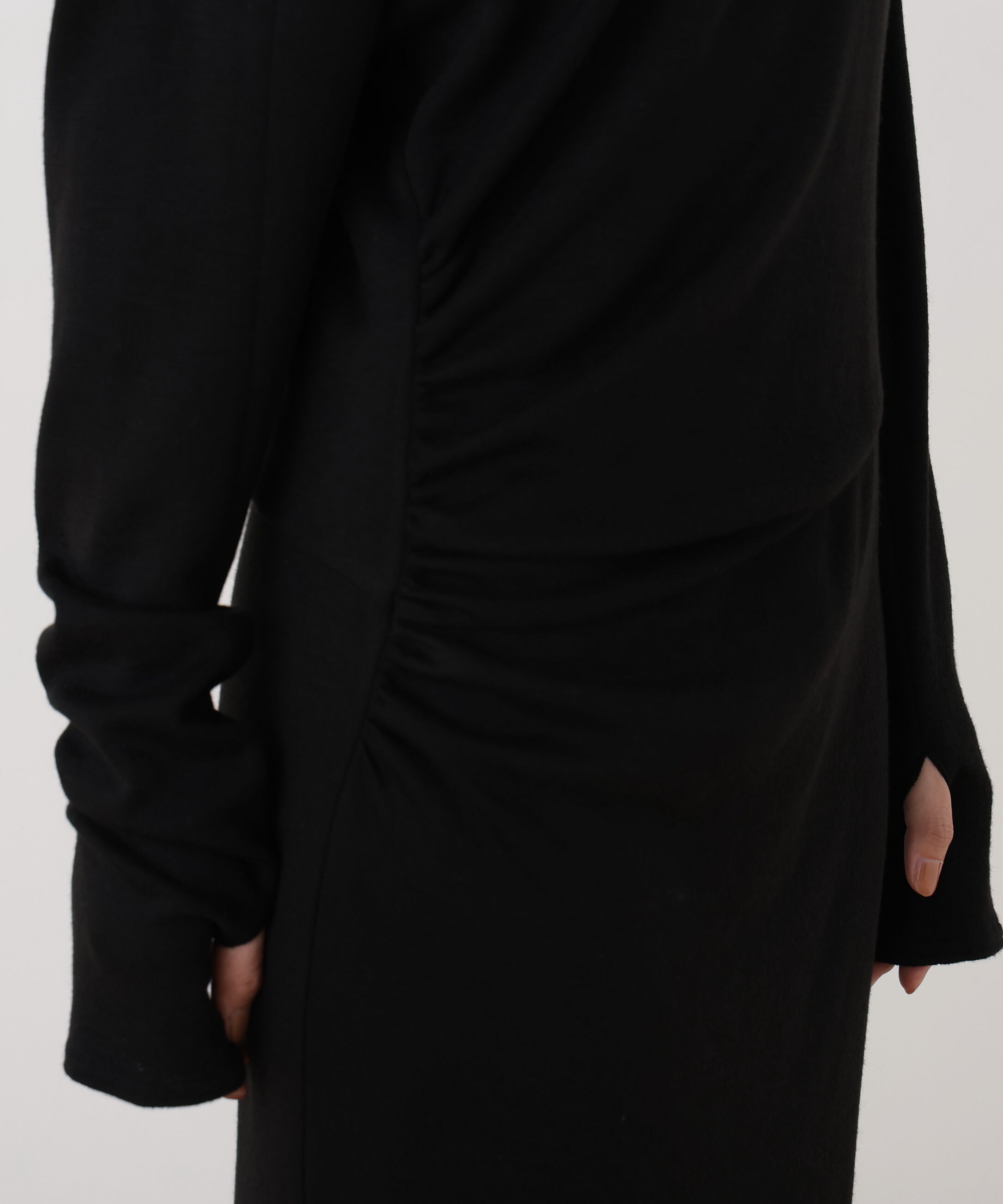  「◆ウールジャージタックドレープロングワンピース」|ワンピース|