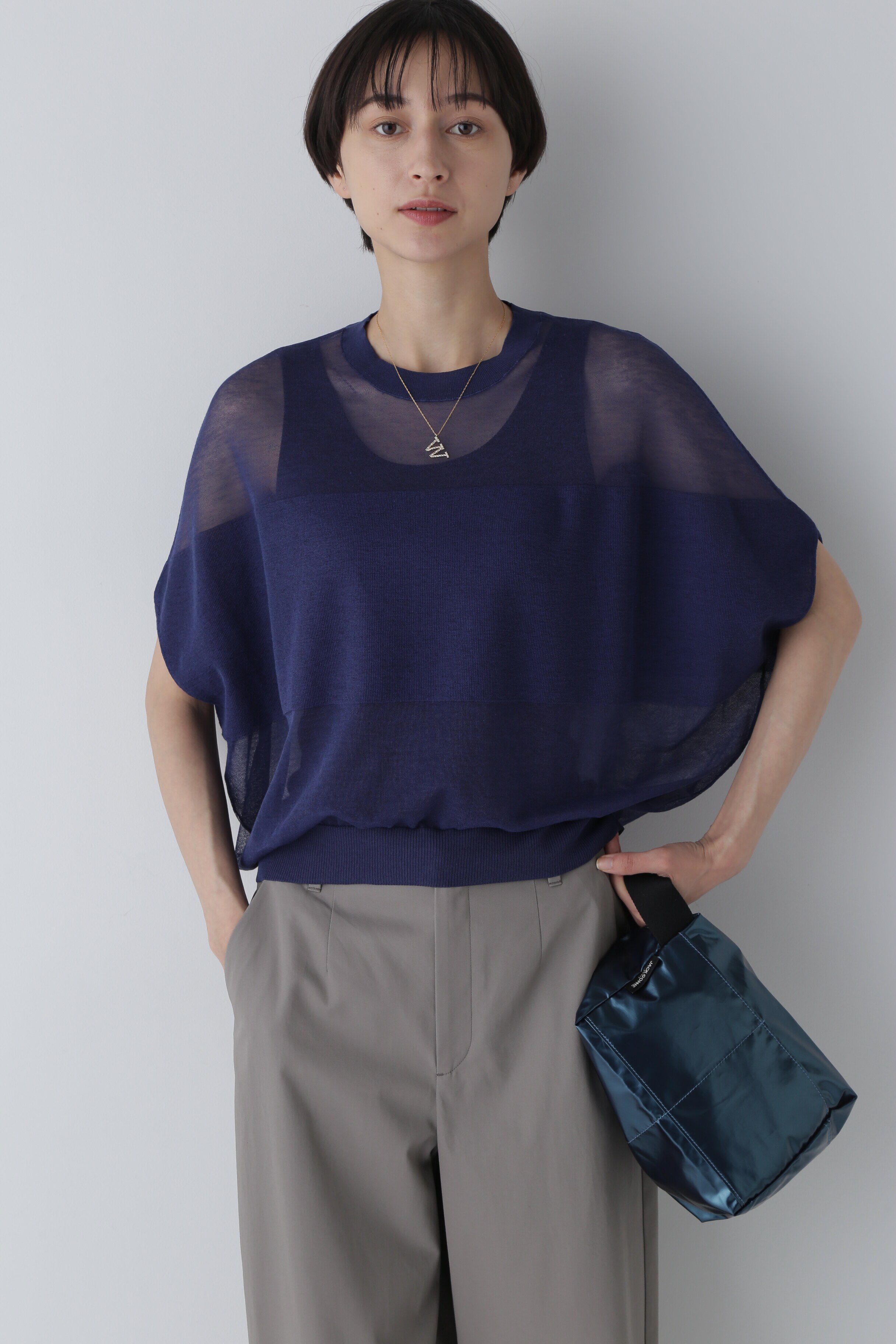  「◆シアーパネルニットプルオーバー」|ニット・セーター|フレンチネイ