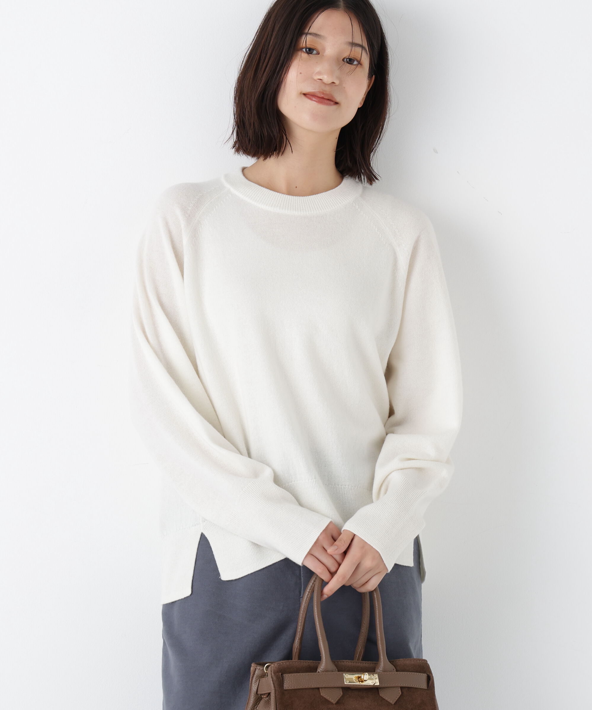  「◆ミドルゲージウールクルーネックプルオーバー」|ニット・セーター|