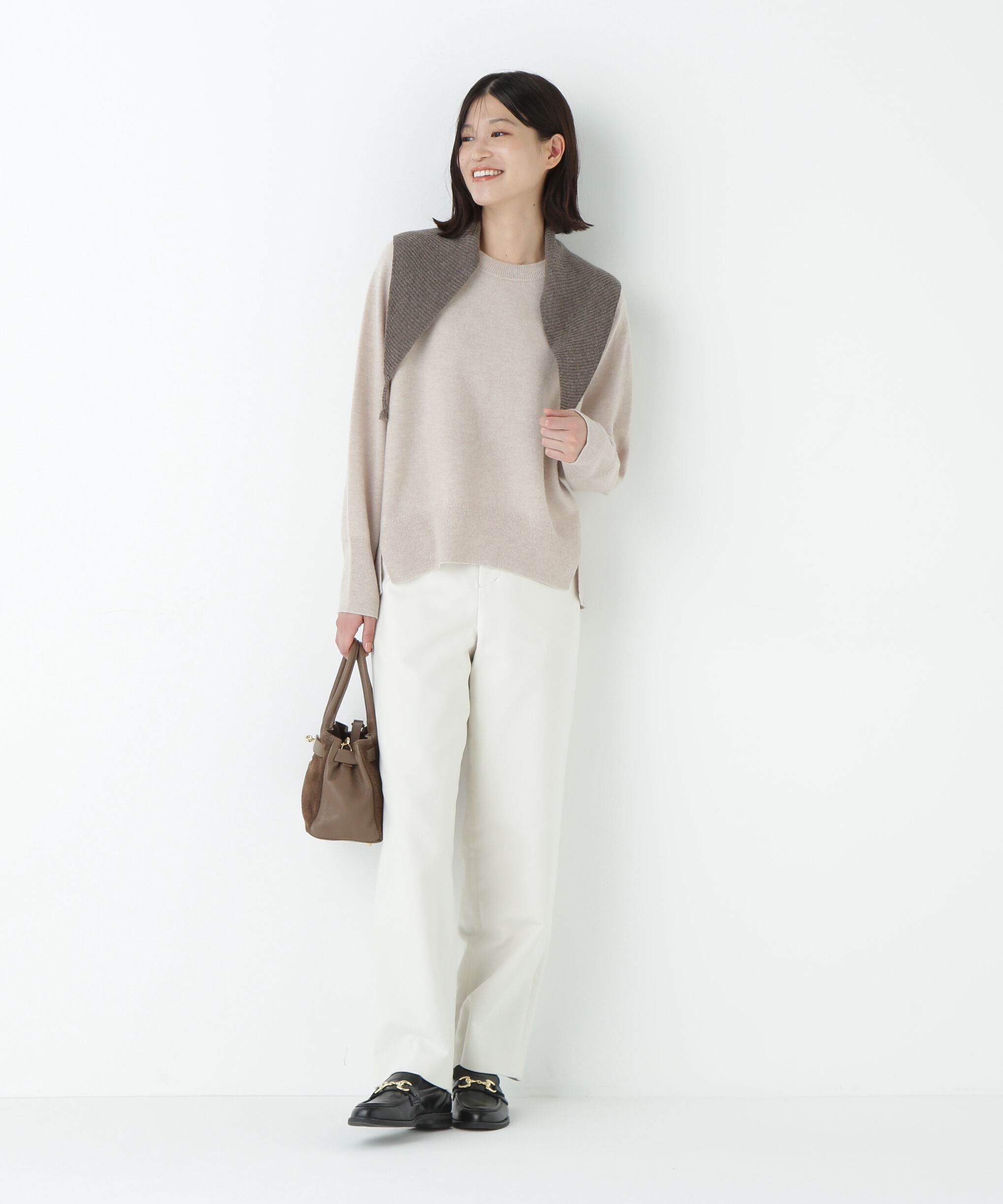  「◆ミドルゲージウールクルーネックプルオーバー」|ニット・セーター|