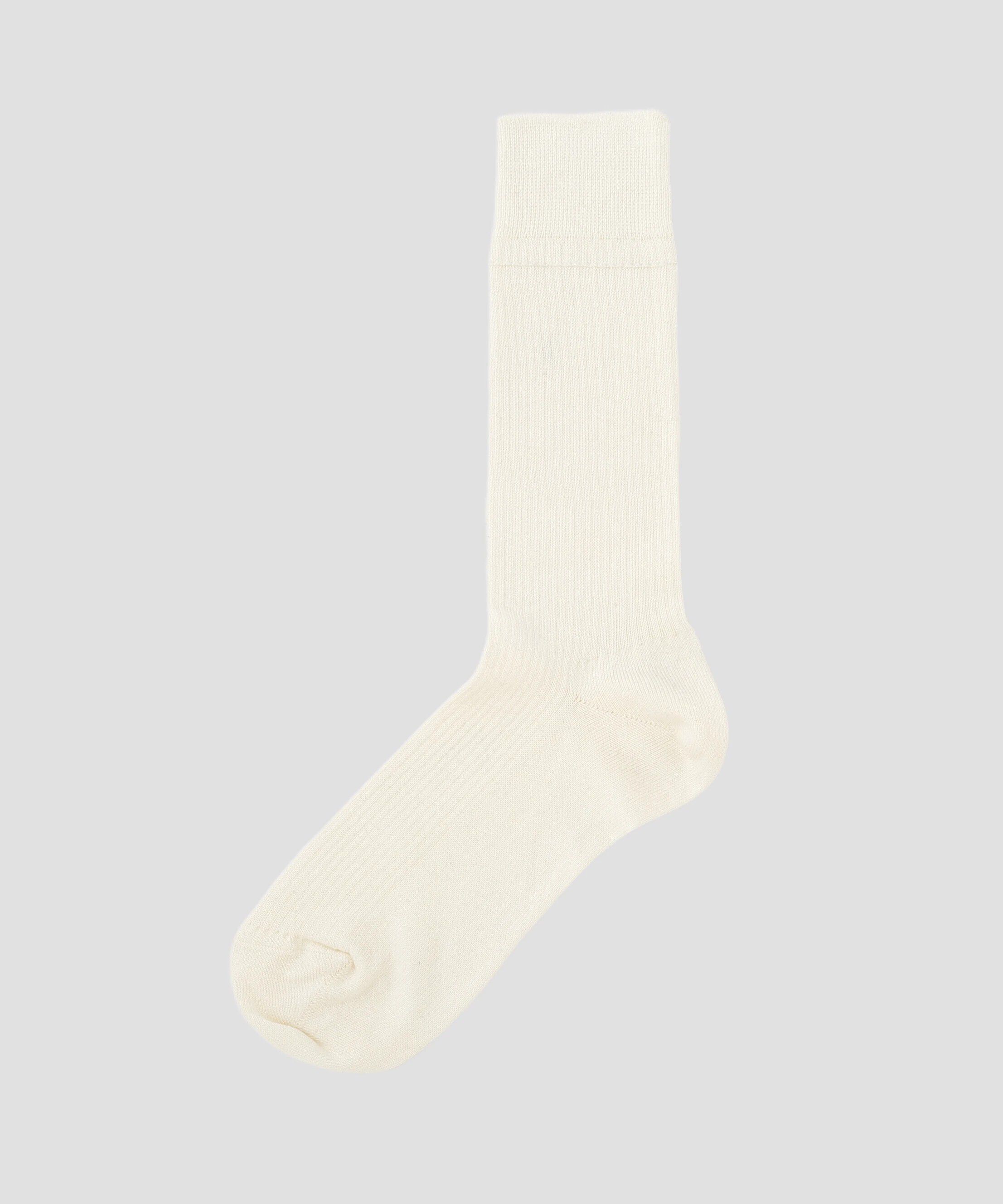  「FINE COTTON RIB SOCKS」|ソックス|IVORY1