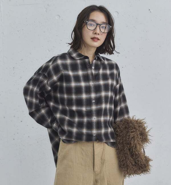 Doux archives「オンブレチェックシャツ」|シャツ・ブラウス|