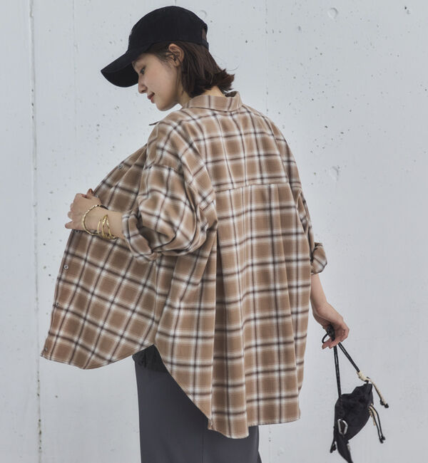 Doux archives「オンブレチェックシャツ」|シャツ・ブラウス|