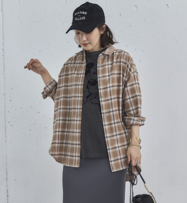 Doux archives「オンブレチェックシャツ」|シャツ・ブラウス|