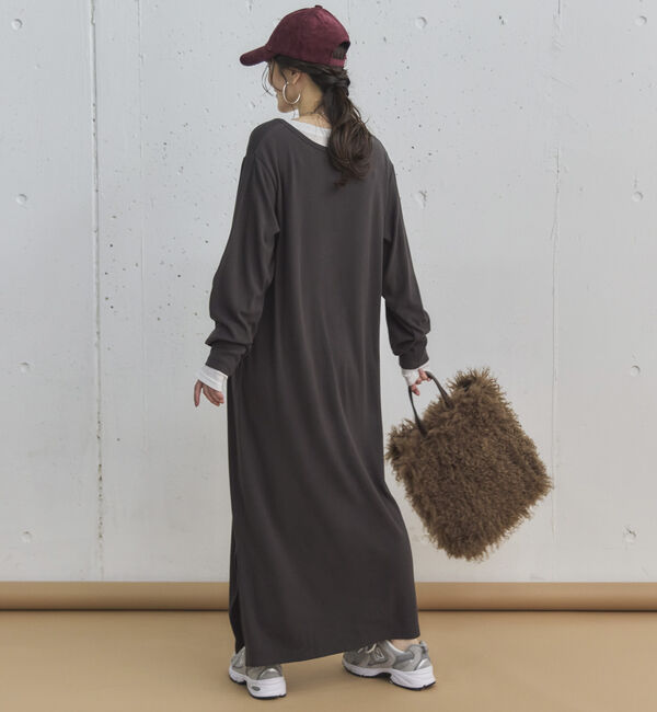 Doux archives「２ＷＡＹヘンリーネックリブワンピース」|ワンピース|