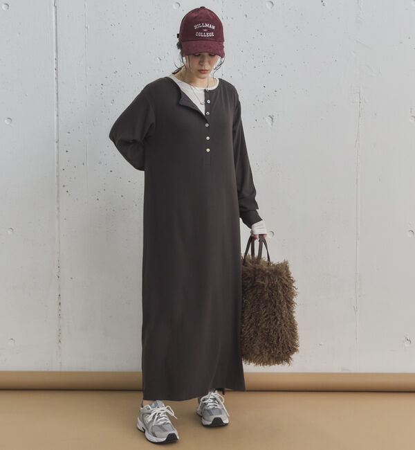 Doux archives「２ＷＡＹヘンリーネックリブワンピース」|ワンピース|