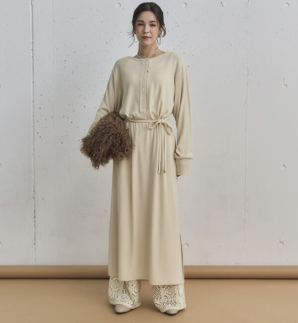 Doux archives「２ＷＡＹヘンリーネックリブワンピース」|ワンピース|