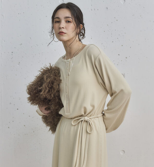 Doux archives「２ＷＡＹヘンリーネックリブワンピース」|ワンピース|