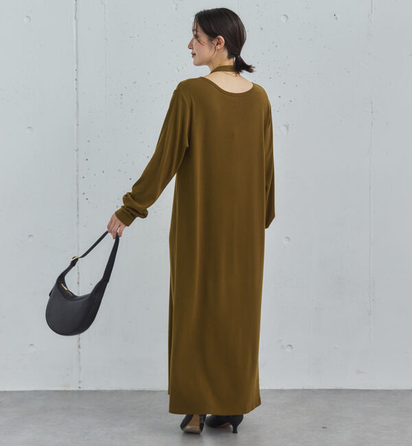 Doux archives「２ＷＡＹヘンリーネックリブワンピース」|ワンピース|