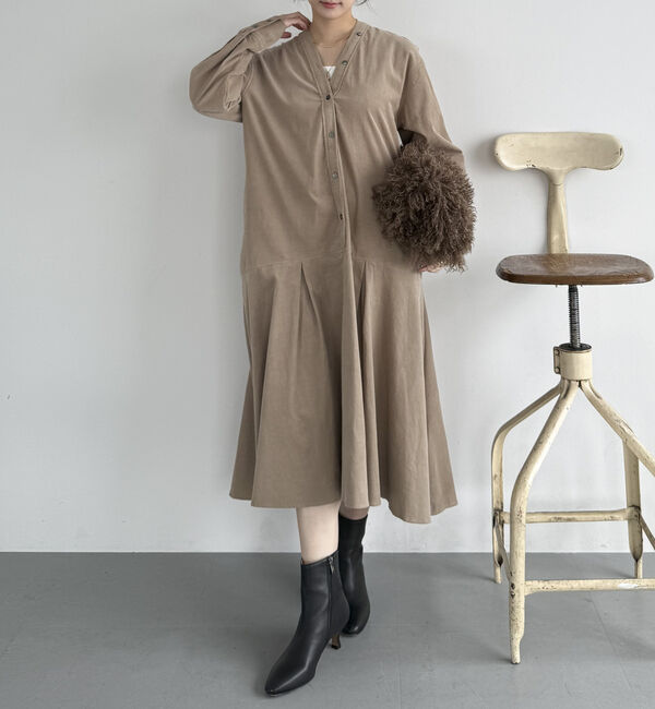 Doux archives「コーデュロイカラーレスワンピース」|ワンピース|