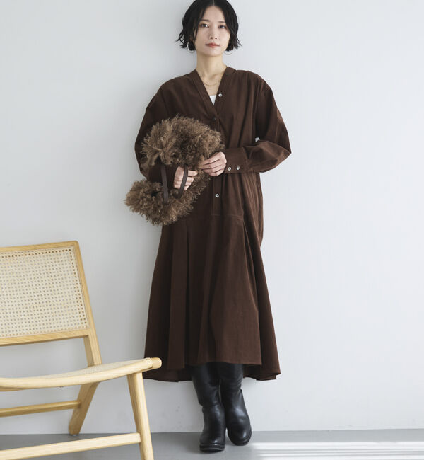 Doux archives「コーデュロイカラーレスワンピース」|ワンピース|